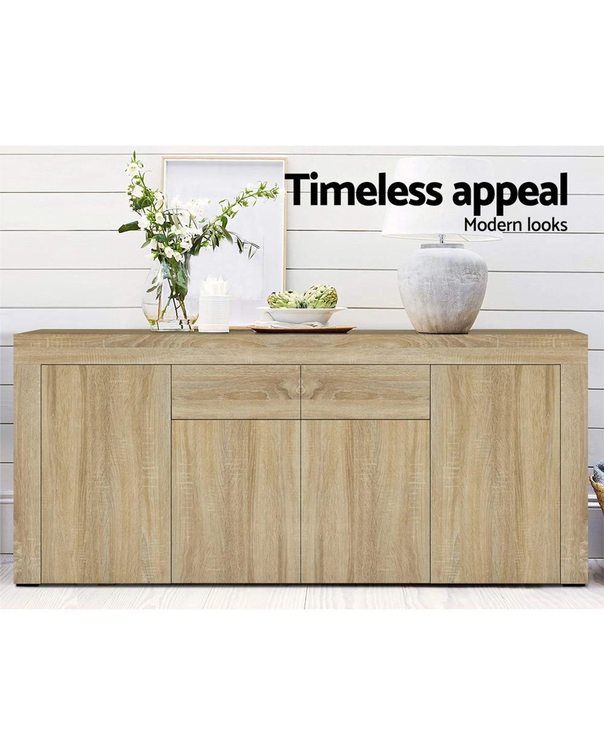 3 Artiss Buffet Sideboard  - Dana Oak
 - Brown, 3 of 3