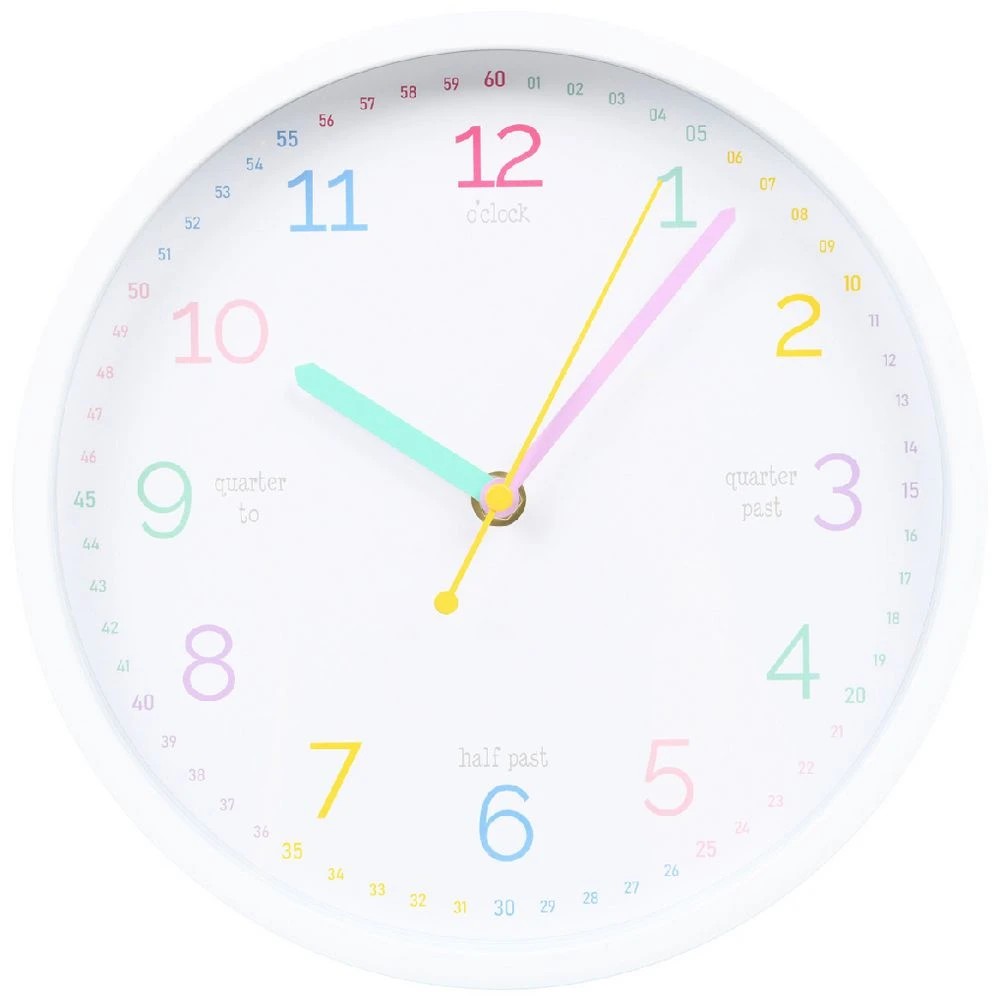 1 Studymate 25cm Clock Rainbow, 1 of 1