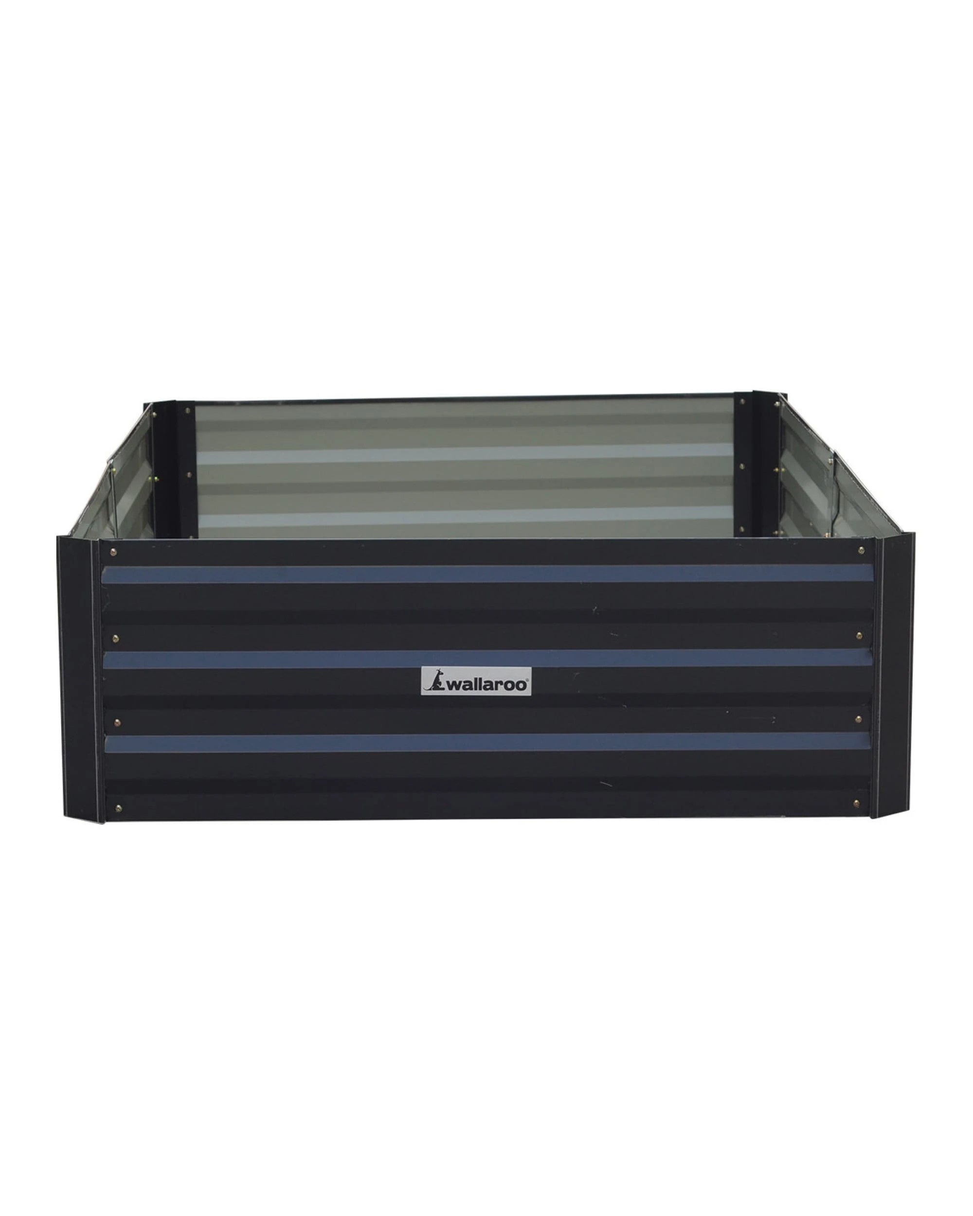 3 Wallaroo Galvanized Steel Raised Garden Bed 150 x 90 x 30cm Plants Vegetables Herbs Flowers - Black, 3 of 5