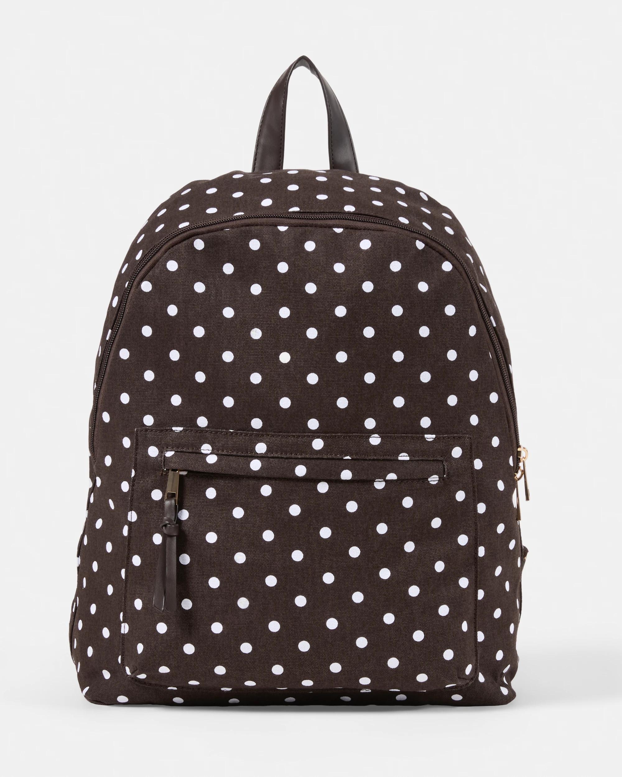 1 Canvas Backpack Choc Spot, 1 of 5