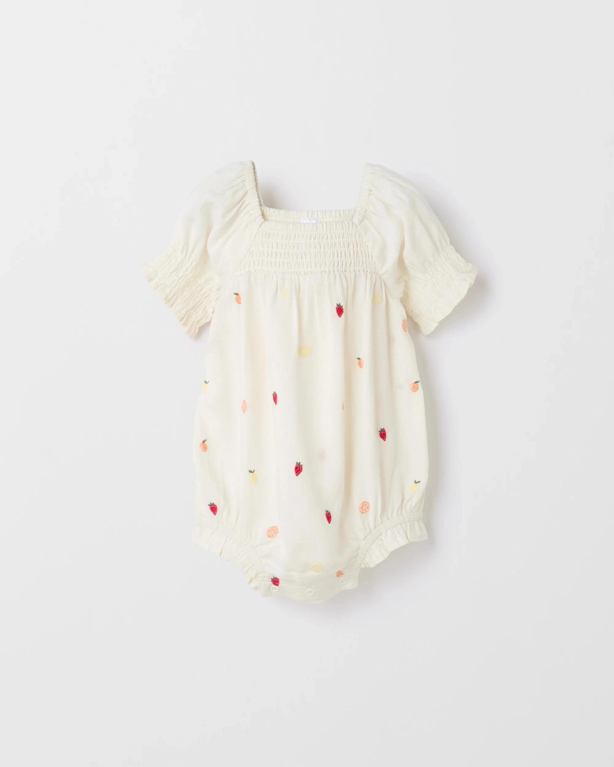 1 Target Baby Woven Bubble Bodysuit WHITE, 1 of 3