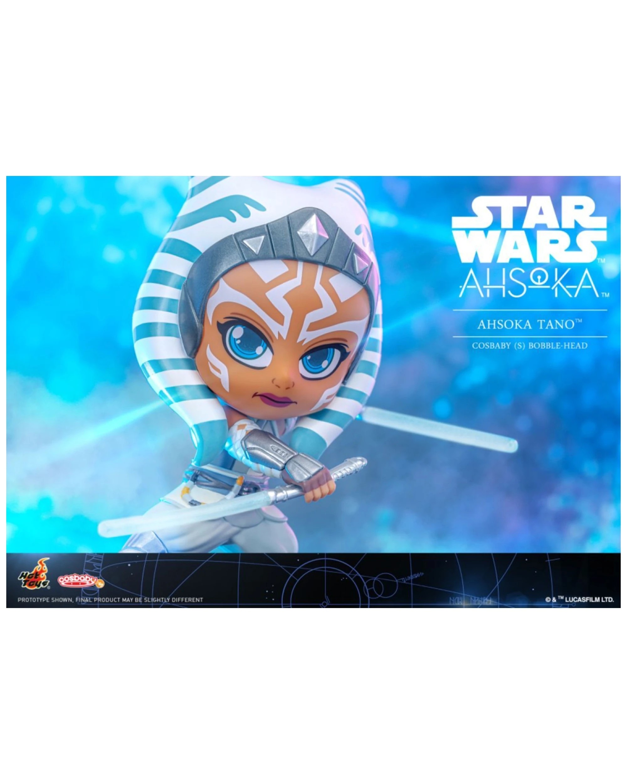 4 Star Wars Ahsoka Tano Cosbaby Hot Toys Action Figure Toy Bobble Head 12cm, 4 of 4