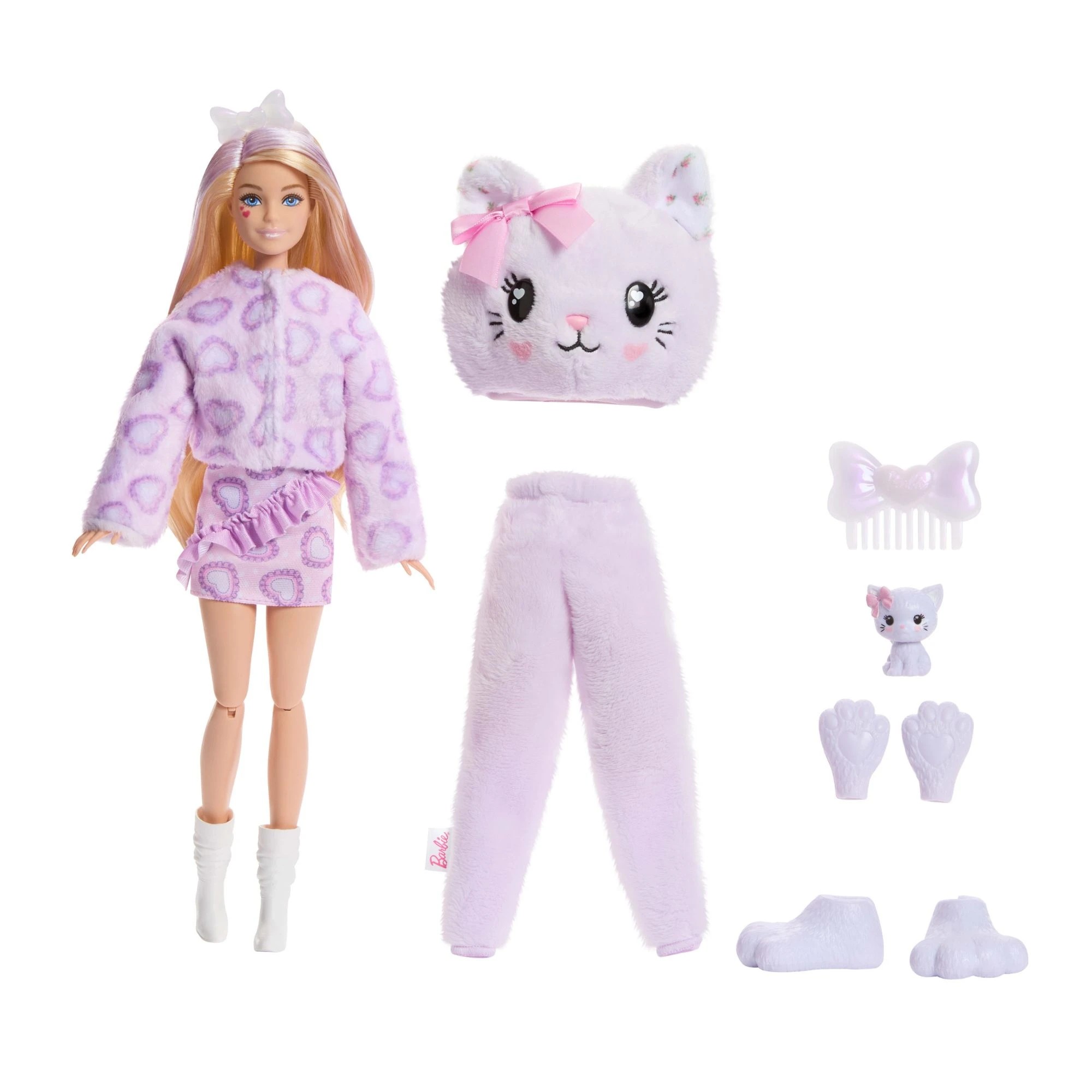 4 Barbie Cutie Reveal Cuddly Series Doll & Accessories - Assorted, 4 of 6