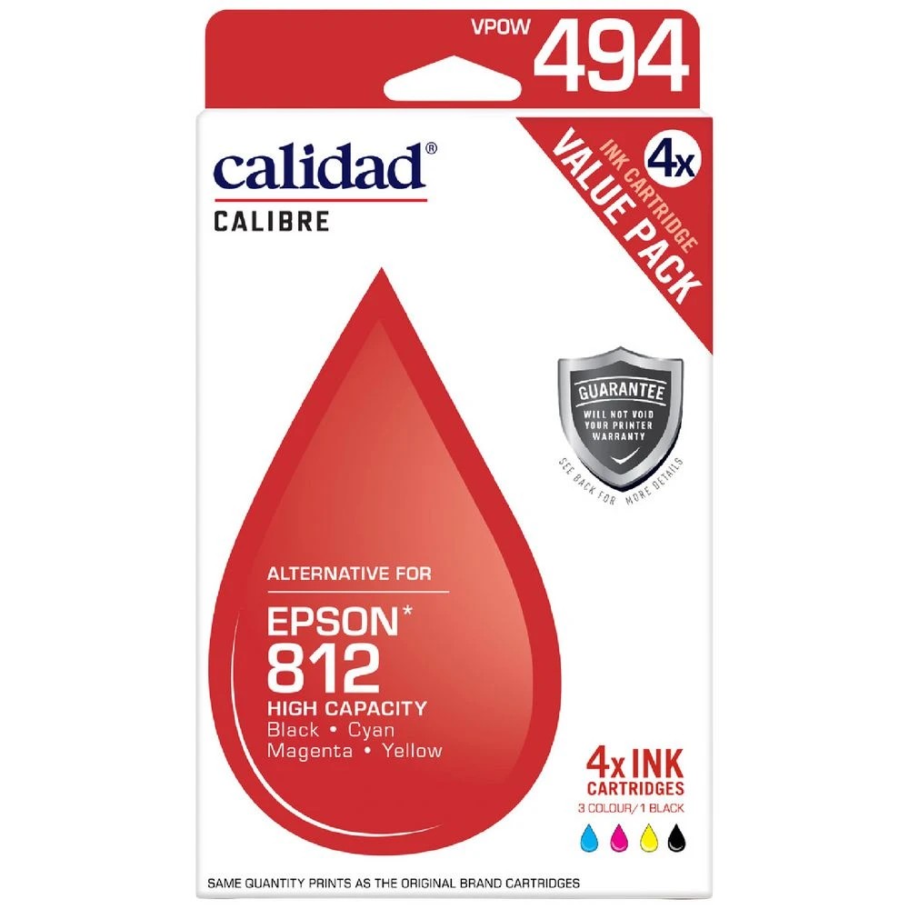 1 Calidad EPSON 812 Ink Cartridges Colour+Black 4 Pack, 1 of 7