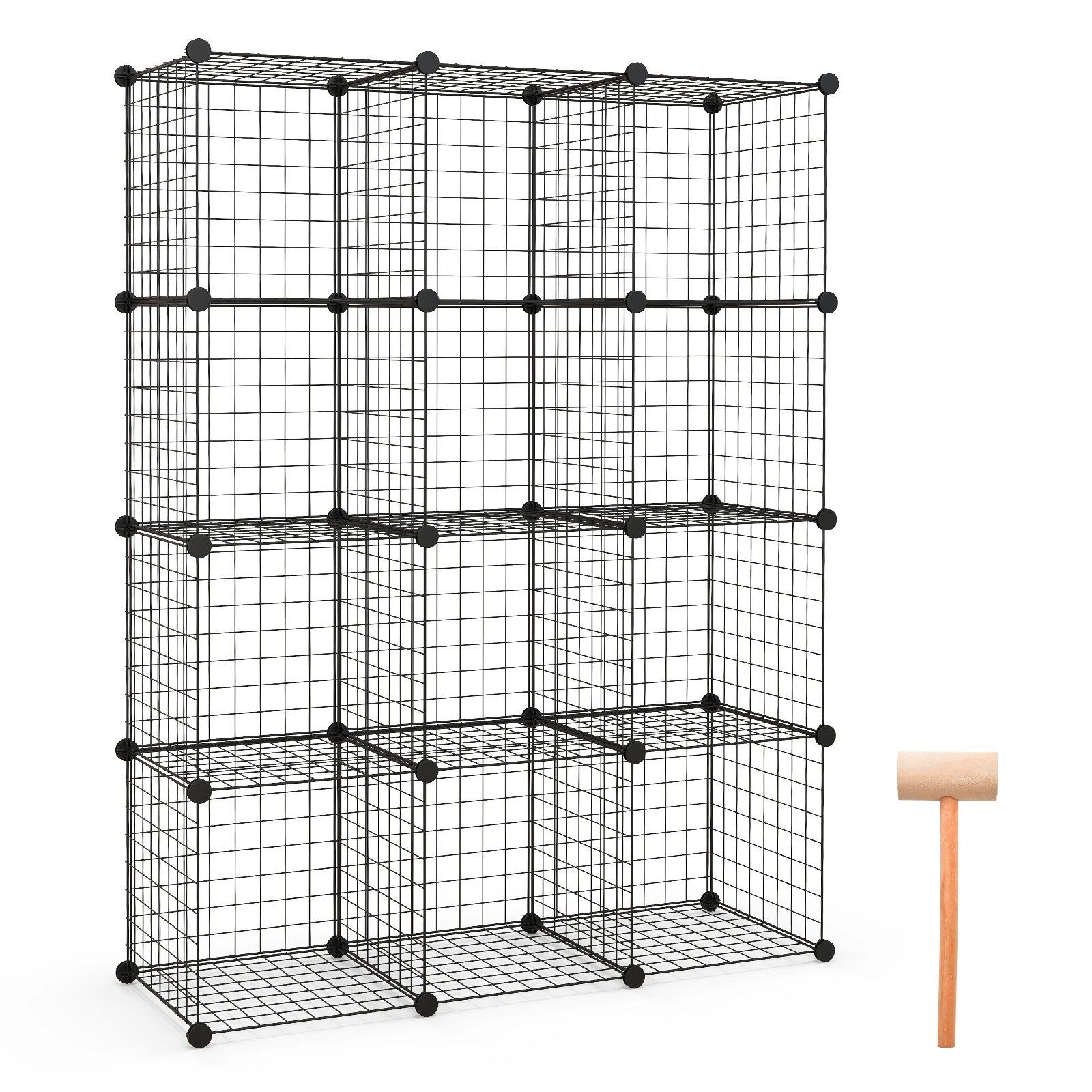 1 Costway 12 Cubes Grid Wire Storage Cabinet DIY Modular Shelf Organizer Rack, 1 of 5