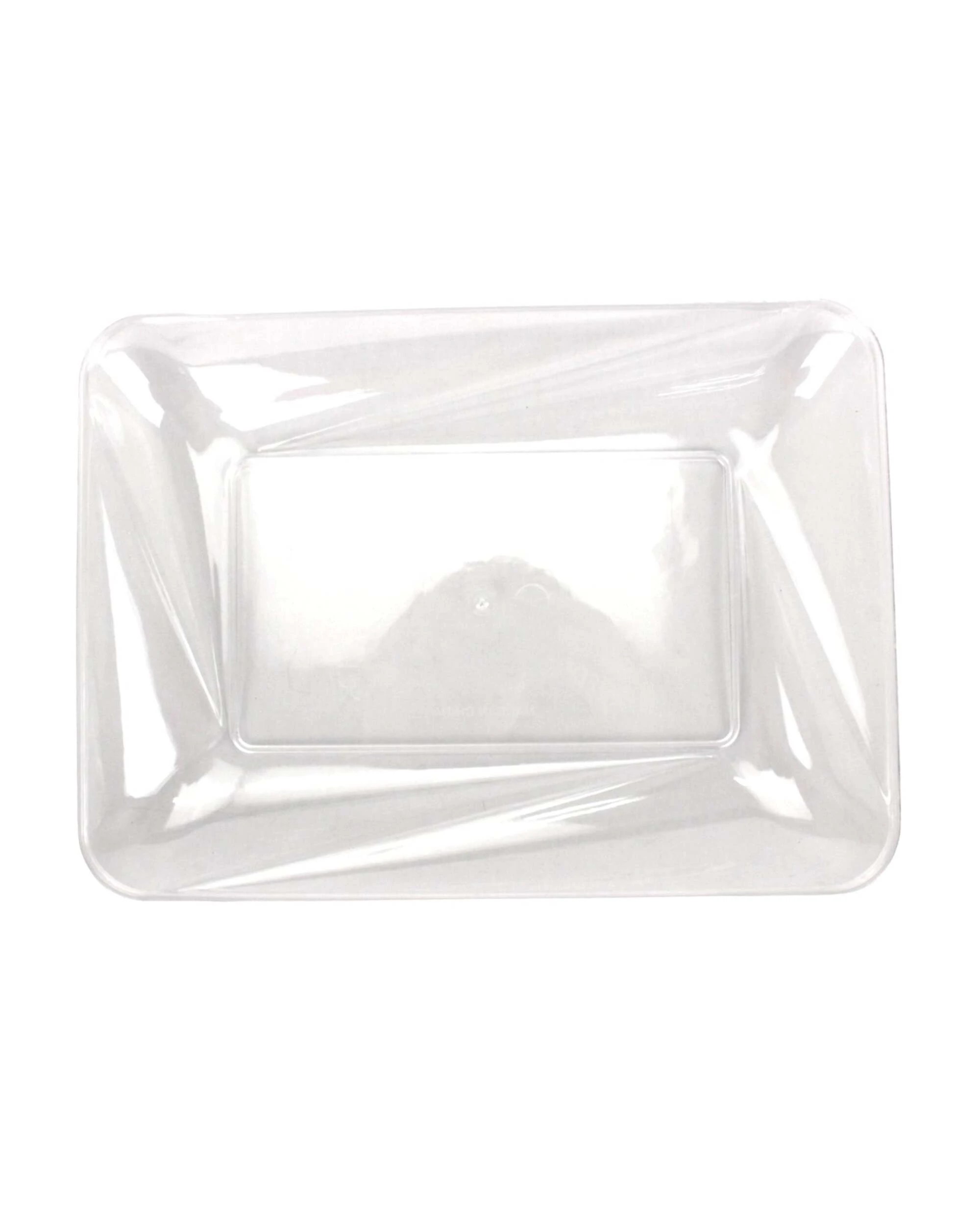 1 Party Maker Rectangle Serving Plates 15.5cm Pack of 4 - Clear, 1 of 5