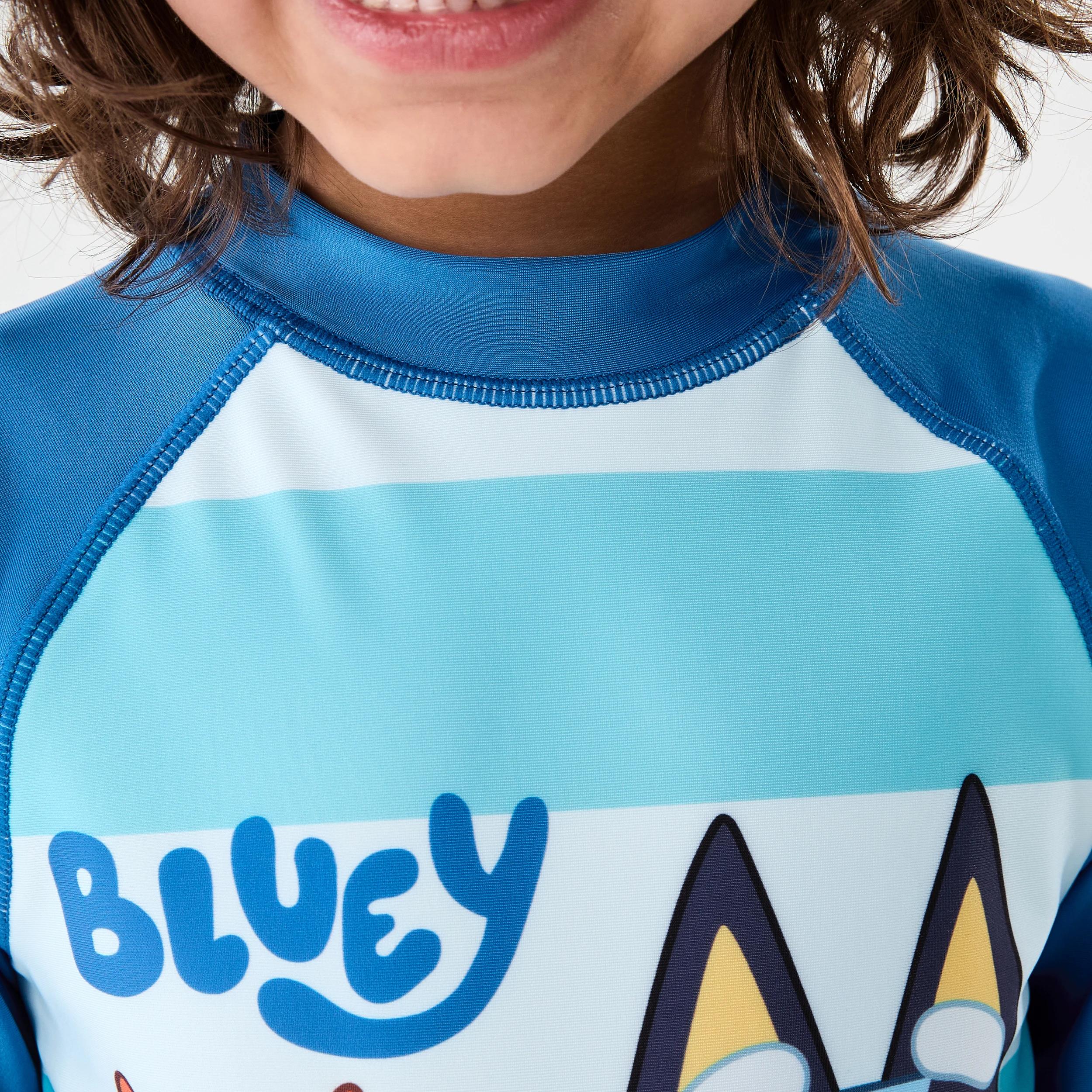 4 Bluey License Short Sleeve Swimsuit BINGO AND BLUEY STRIPES, 4 of 8