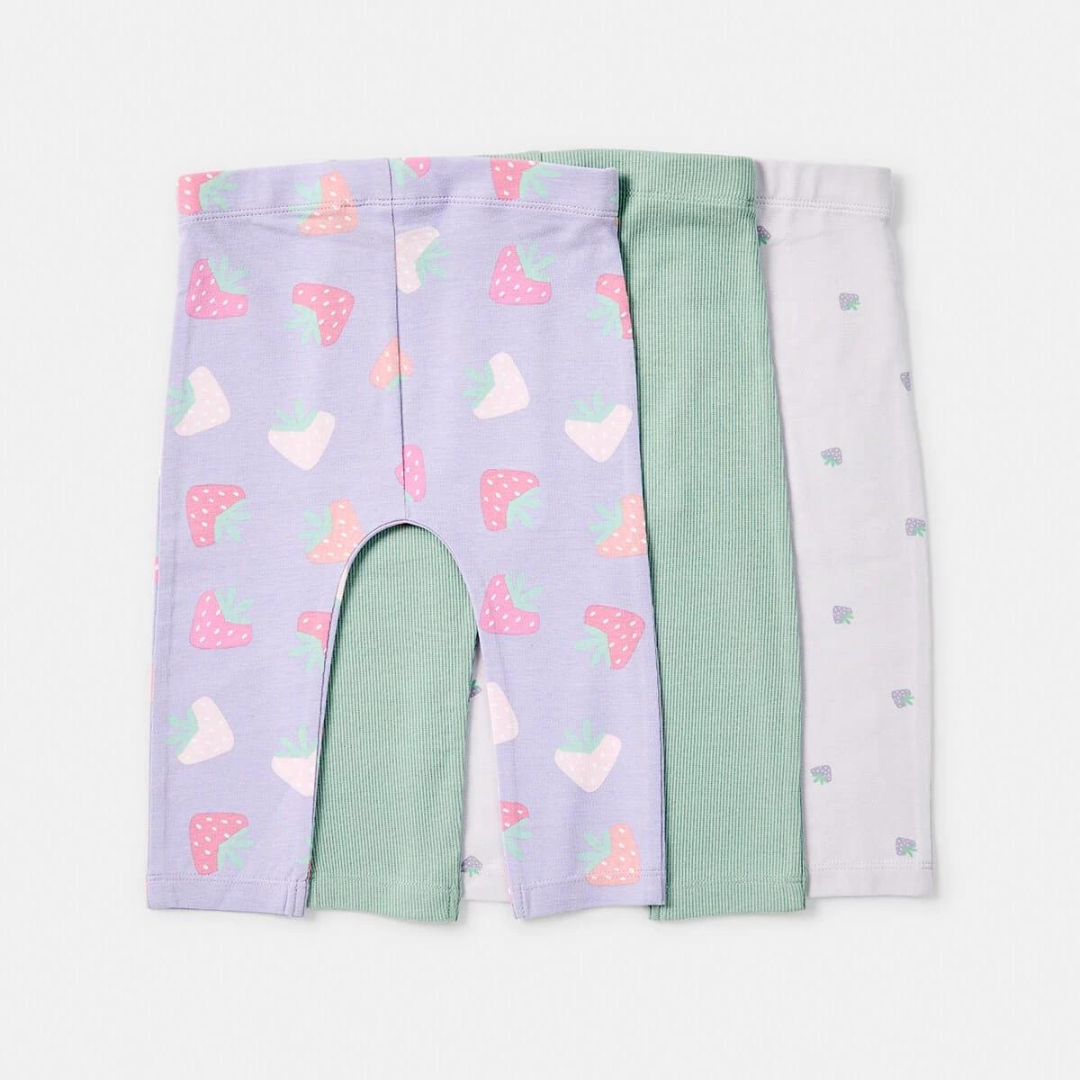 2 3 Pack Leggings Strawberry, 2 of 8