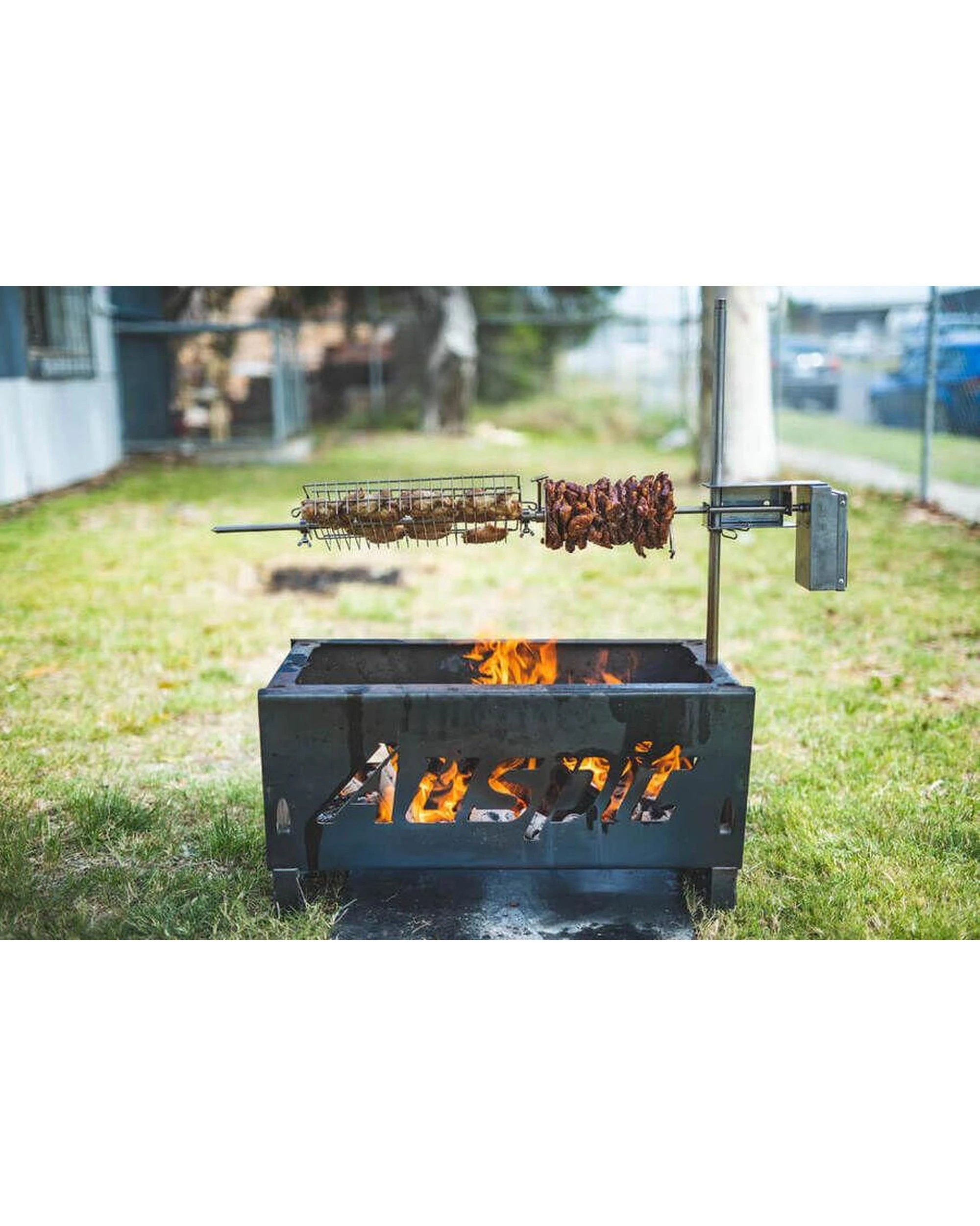 10 Auspit Portable Camping Spit Rotisserie with Firepit, 10 of 10