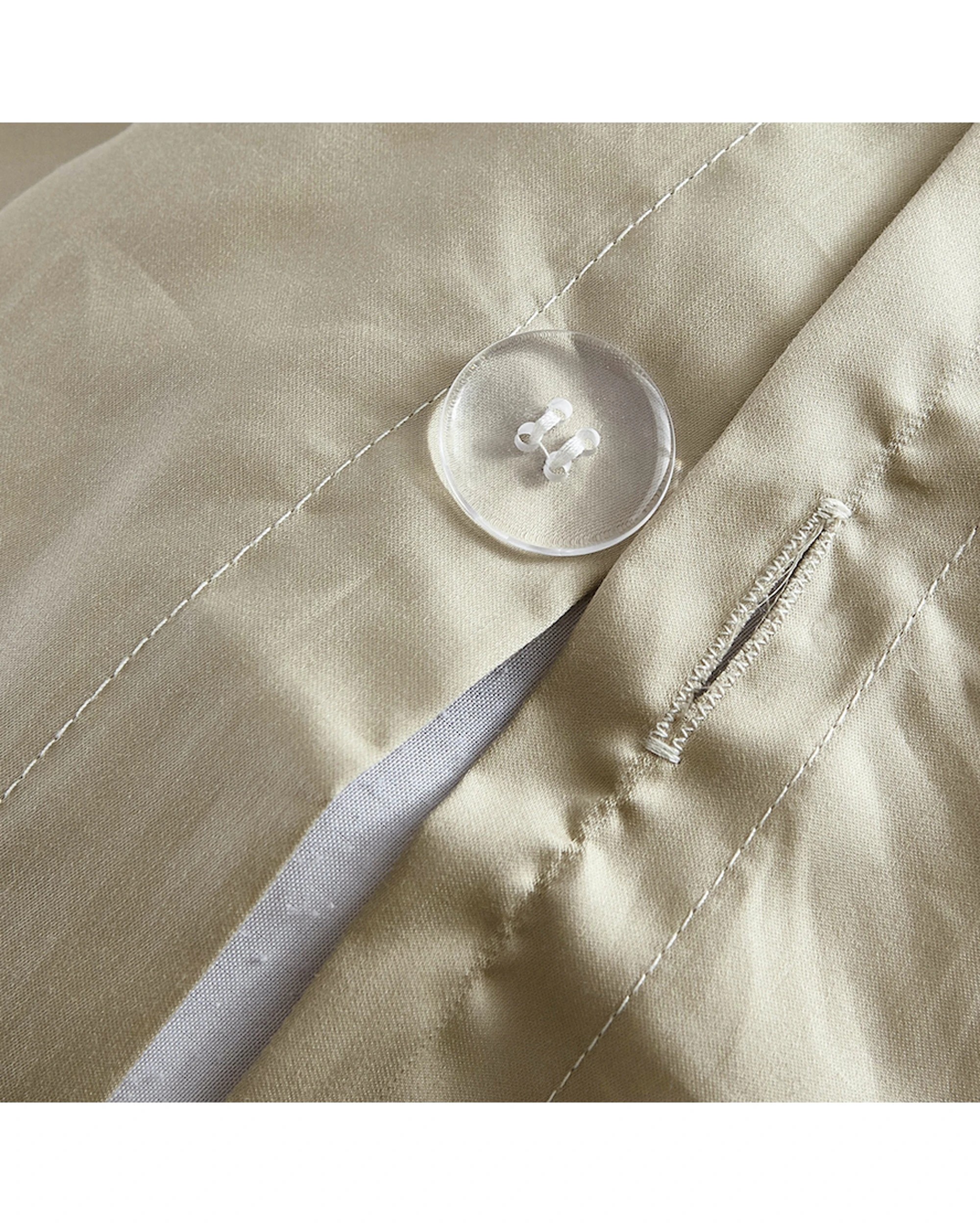 5 Cotton More 100% Cotton 650TC Sateen Quilt Doona Cover Set Queen - Beige, 5 of 7