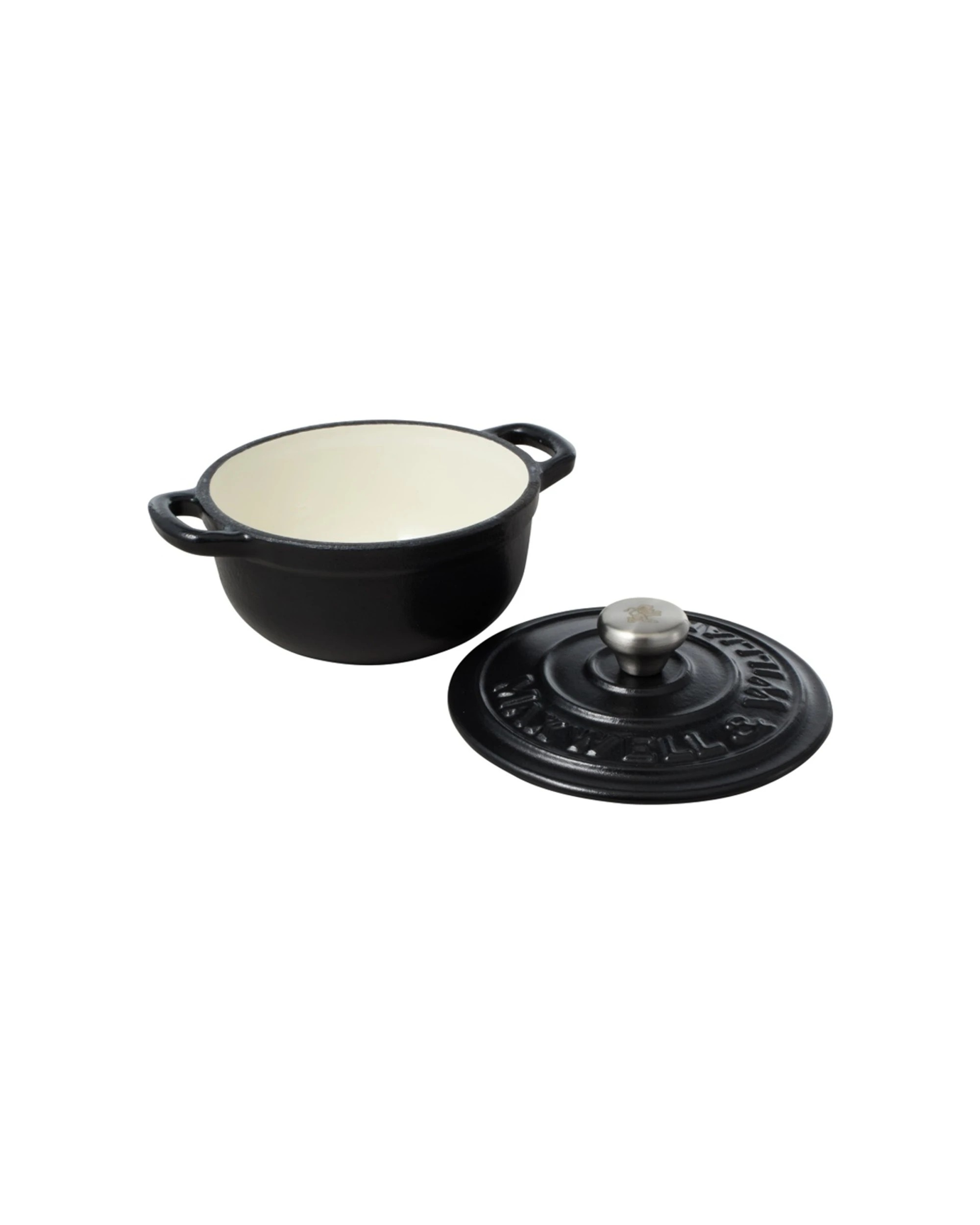 2 Maxwell & Williams Durable Cast Iron Cocotte 260ml 9.5cm Cookware - Black, 2 of 5
