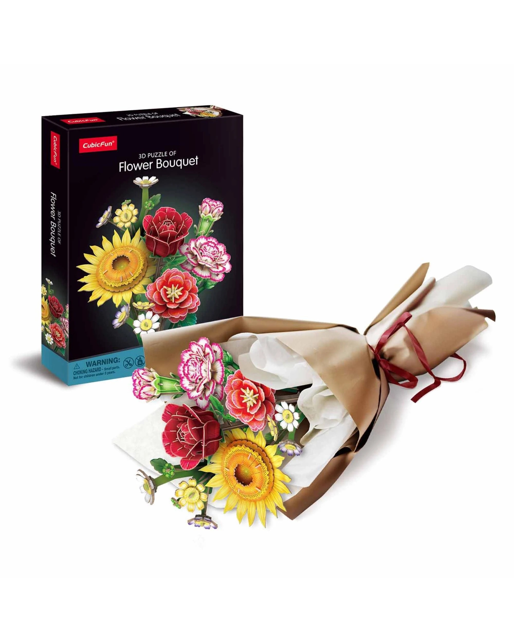 1 CubicFun Flower Bouquet Combination 3D Jigsaw Puzzle, 1 of 2
