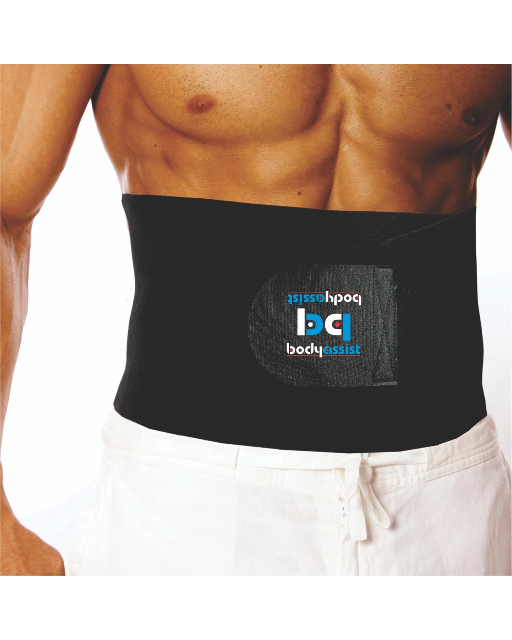 1 Bodyassist Thermal Waist Belt One Size Adjustable Abdominal Support - Black, 1 of 2