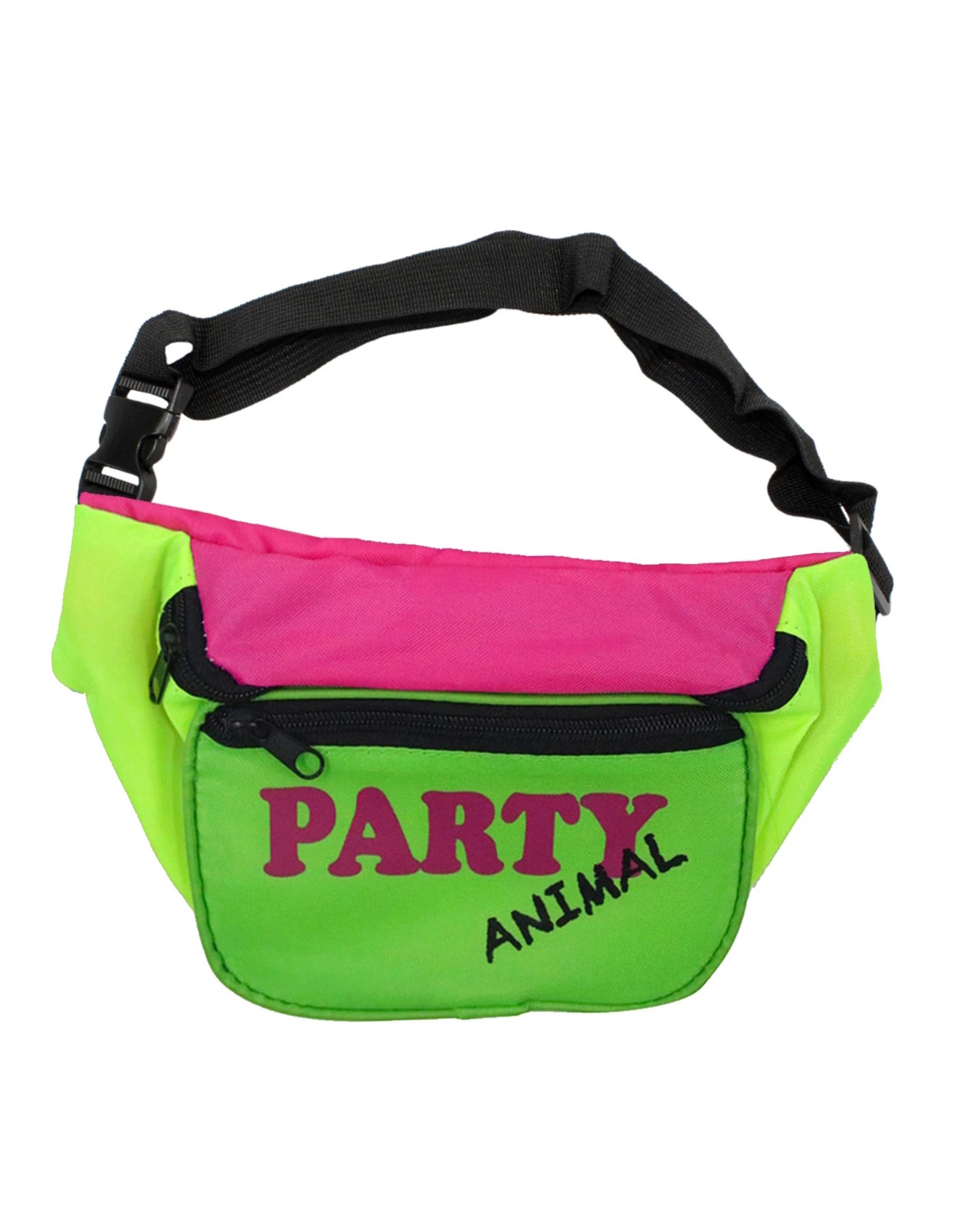 1 Party Planet 80's Neon Party Animal Bum Bag, 1 of 1