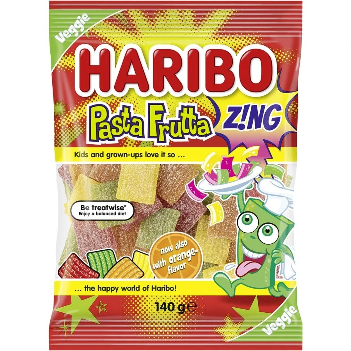 1 Haribo Veggie Pasta Frutta Zing 140g
