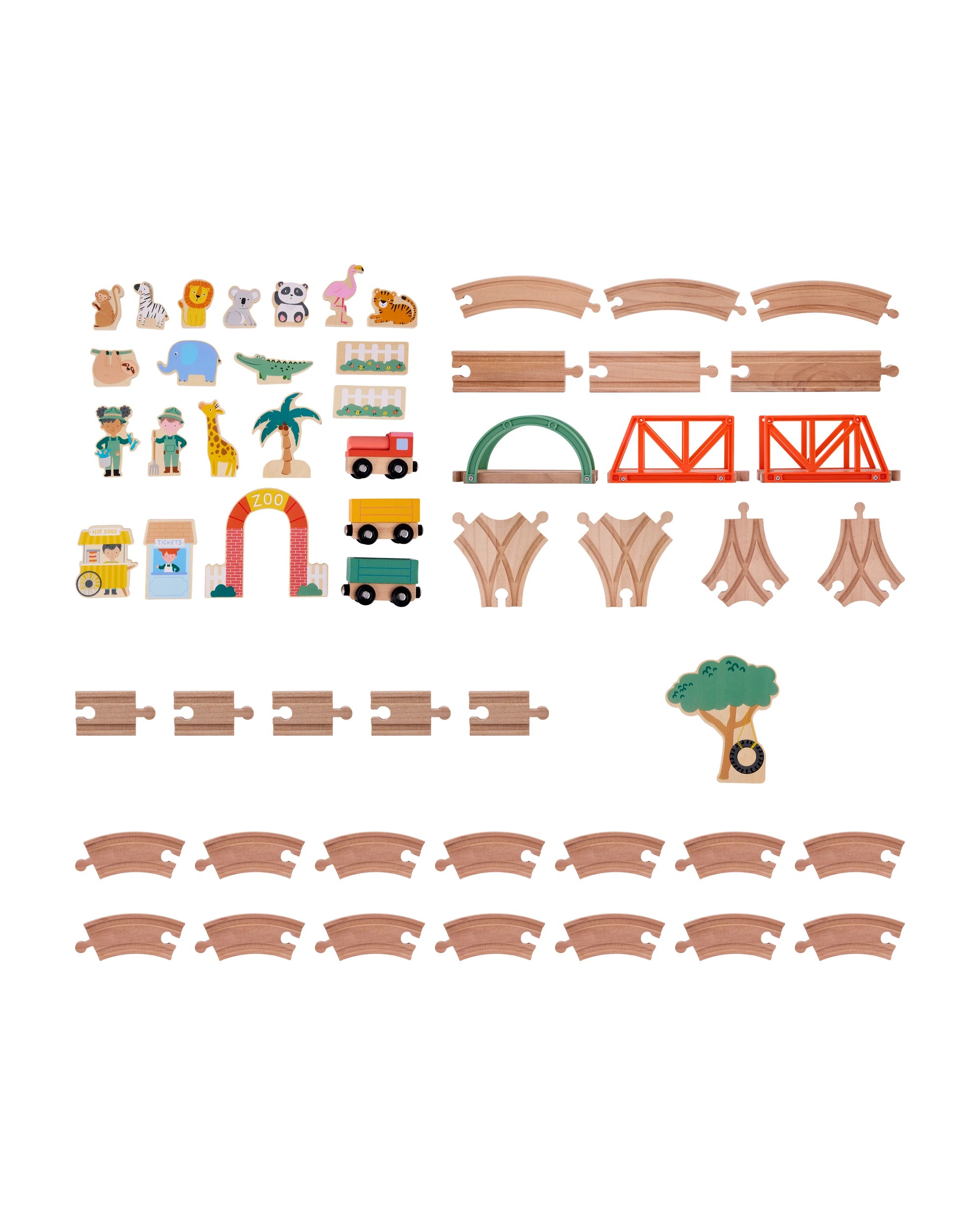 5 Wooden Zoo Train Playset, 5 of 7