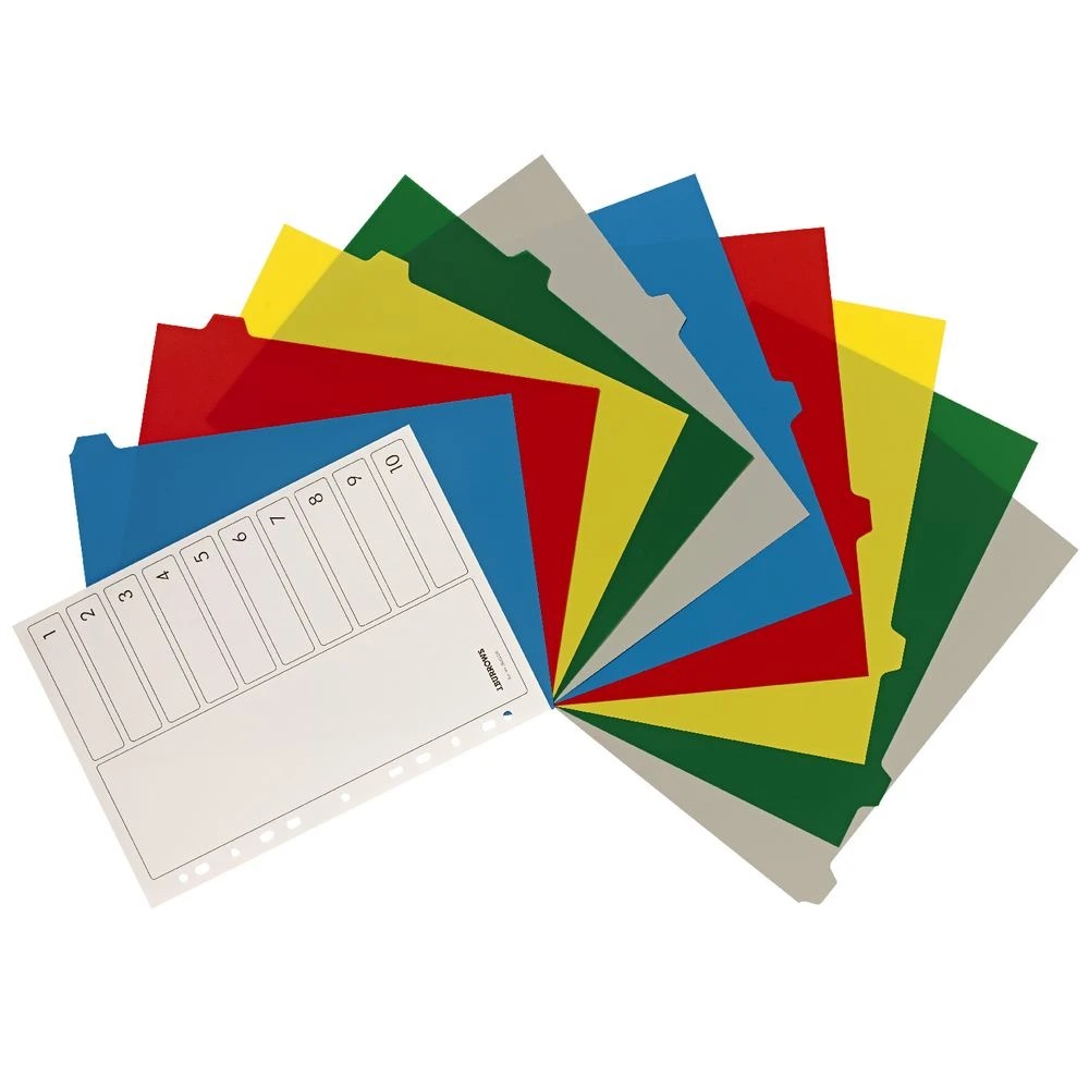 3 J.Burrows A4 10 Tab Dividers Plastic, 3 of 3