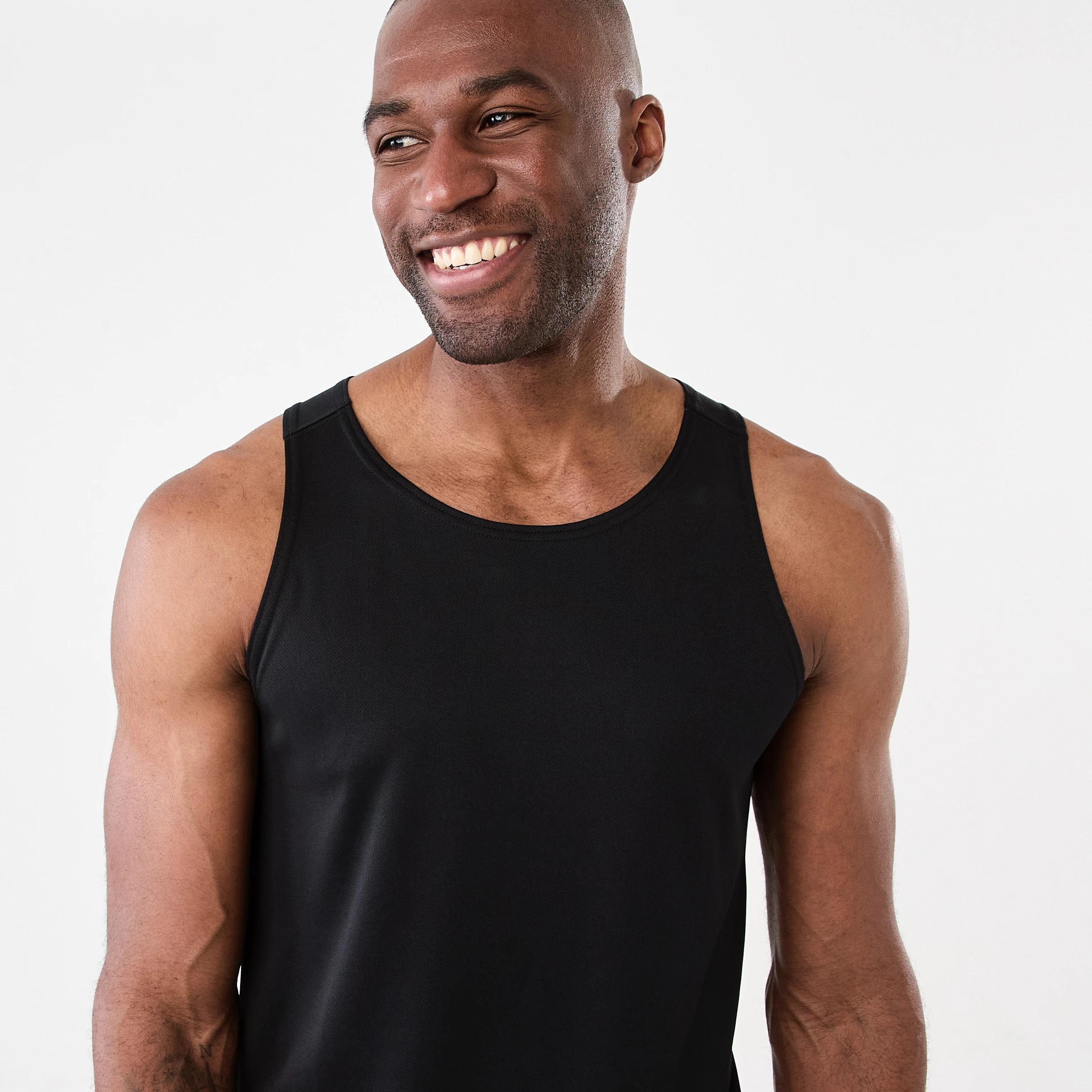 4 Active Mens Mesh Tank BLACK, 4 of 6