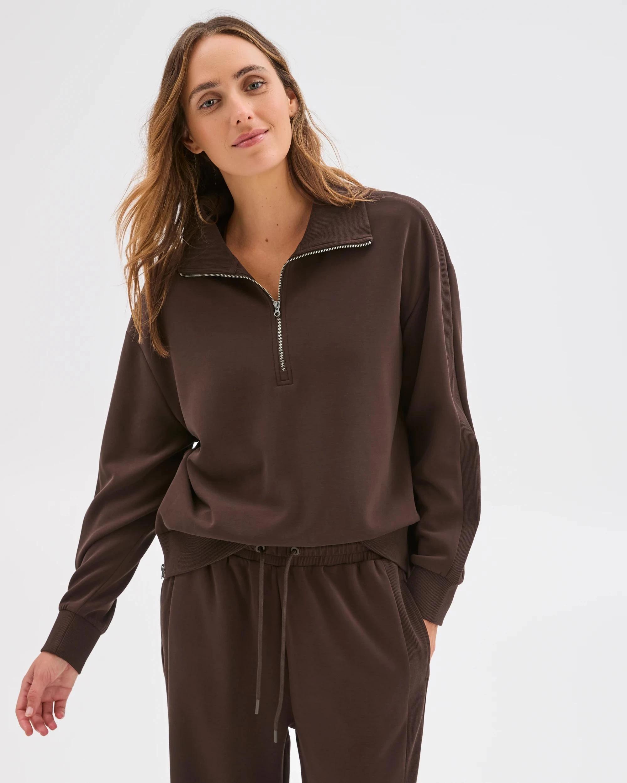 4 Target Active Active Movement 1/4 Zip Jumper COCOA, 4 of 7
