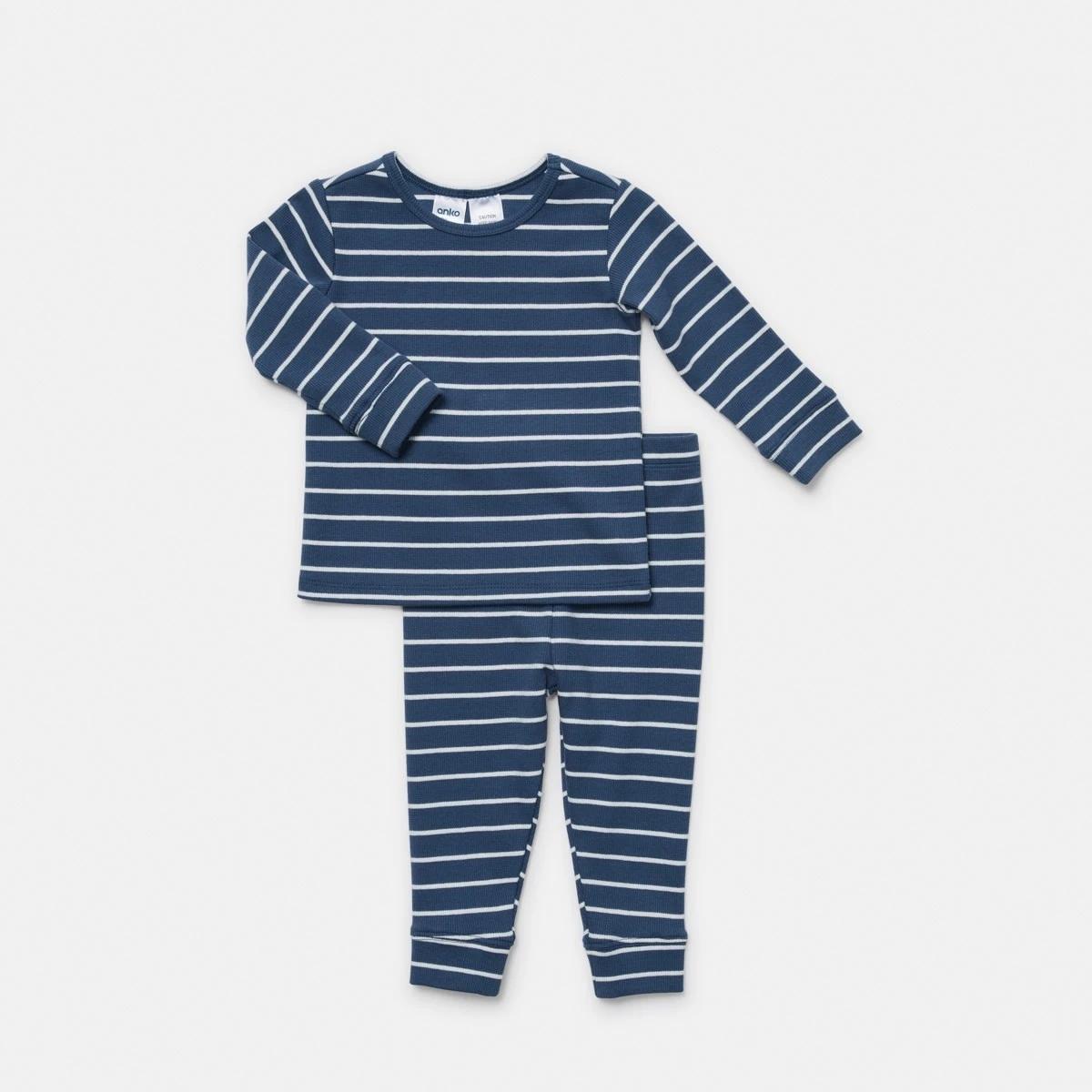 1 Rib Pyjama Set Stp Navy, 1 of 4