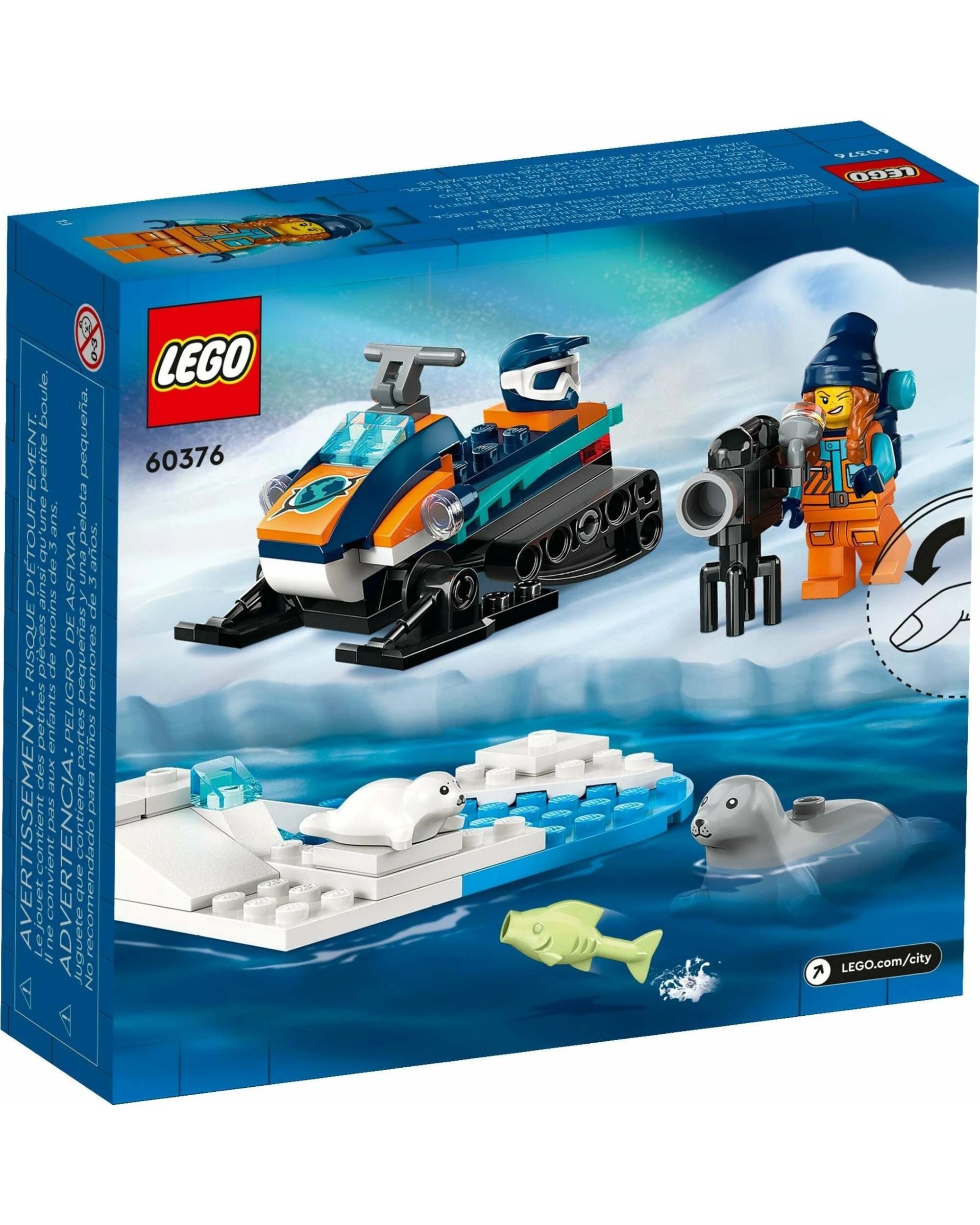 3 LEGO City Series 60376 Arctic Snowmobile, 3 of 4