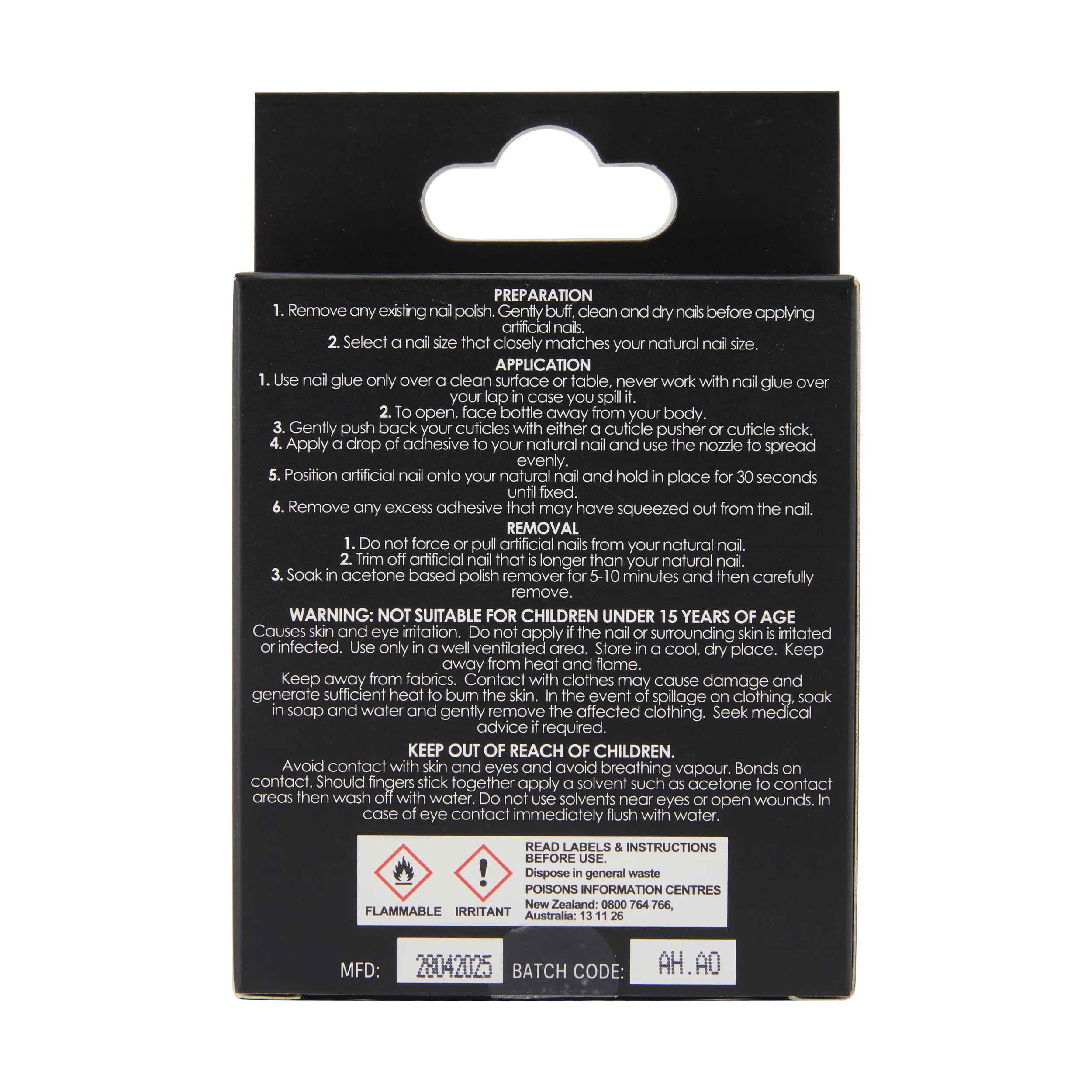 4 OXX Cosmetics 24 Pack Artificial Nails with Adhesive - Squareletto Shape, White Glitter, 4 of 4