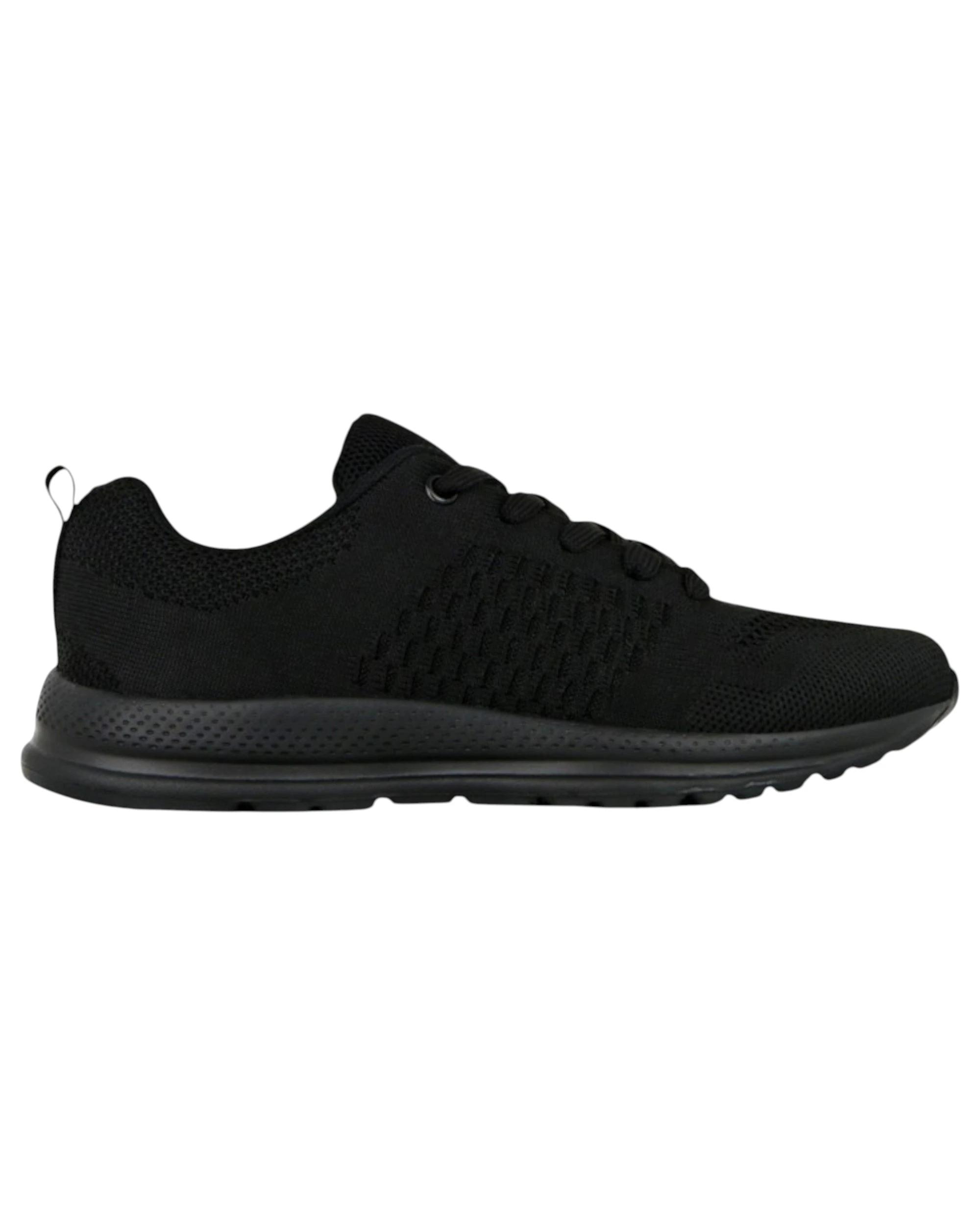 2 Lightning Bolt Womens Kirsty Sneakers Lace Up Shoes BLACK, 2 of 3