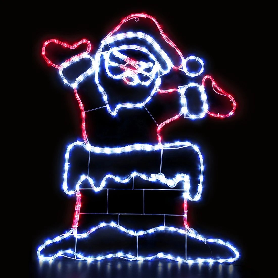 2 Jingle Jollys Christmas Lights 101cm Santa 248 Led Decorations
 - Red, 2 of 7