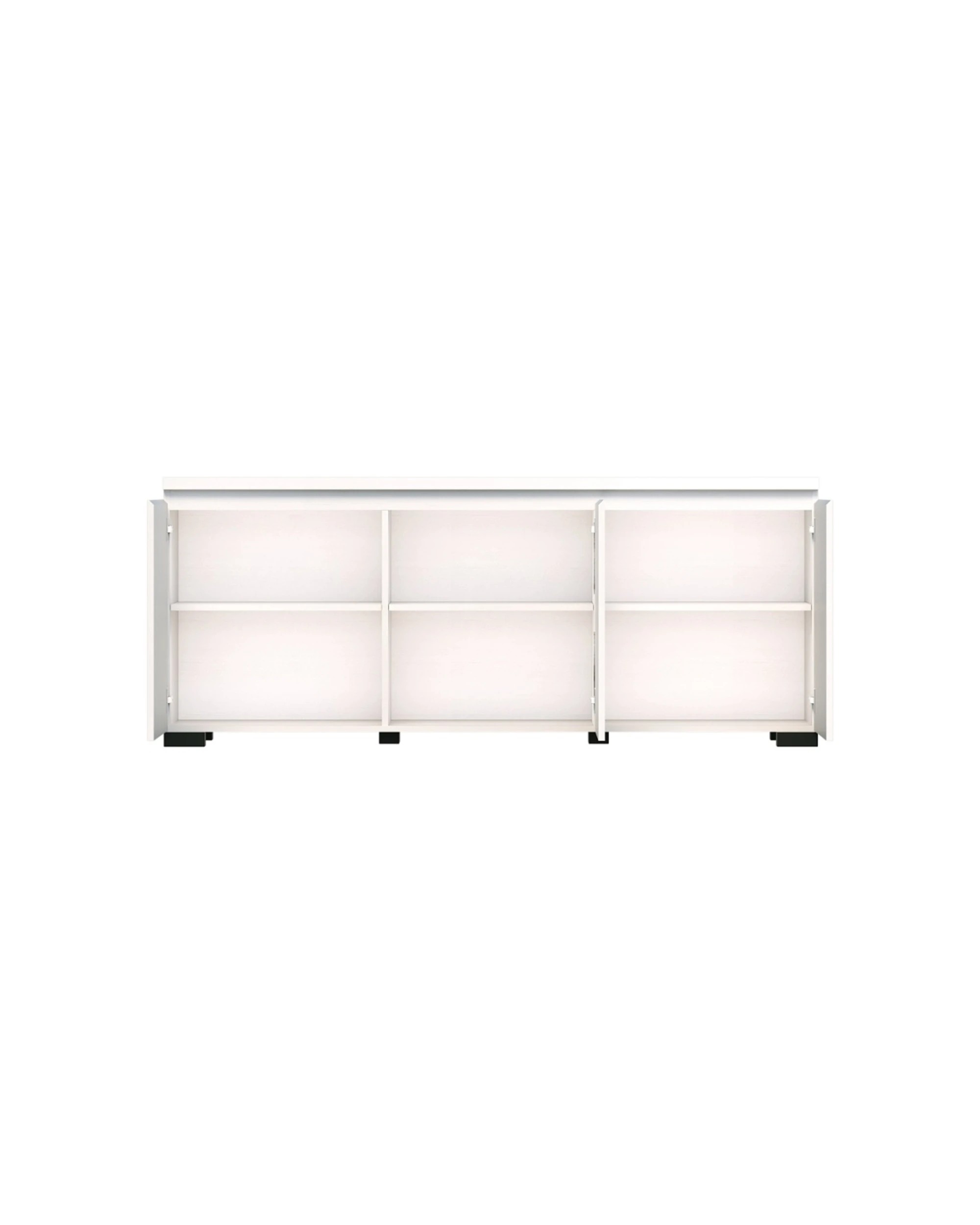 1 Alpine Bay Elara 3 Door Buffet Wood-Look Scratch Resistant Storage - White, 1 of 6