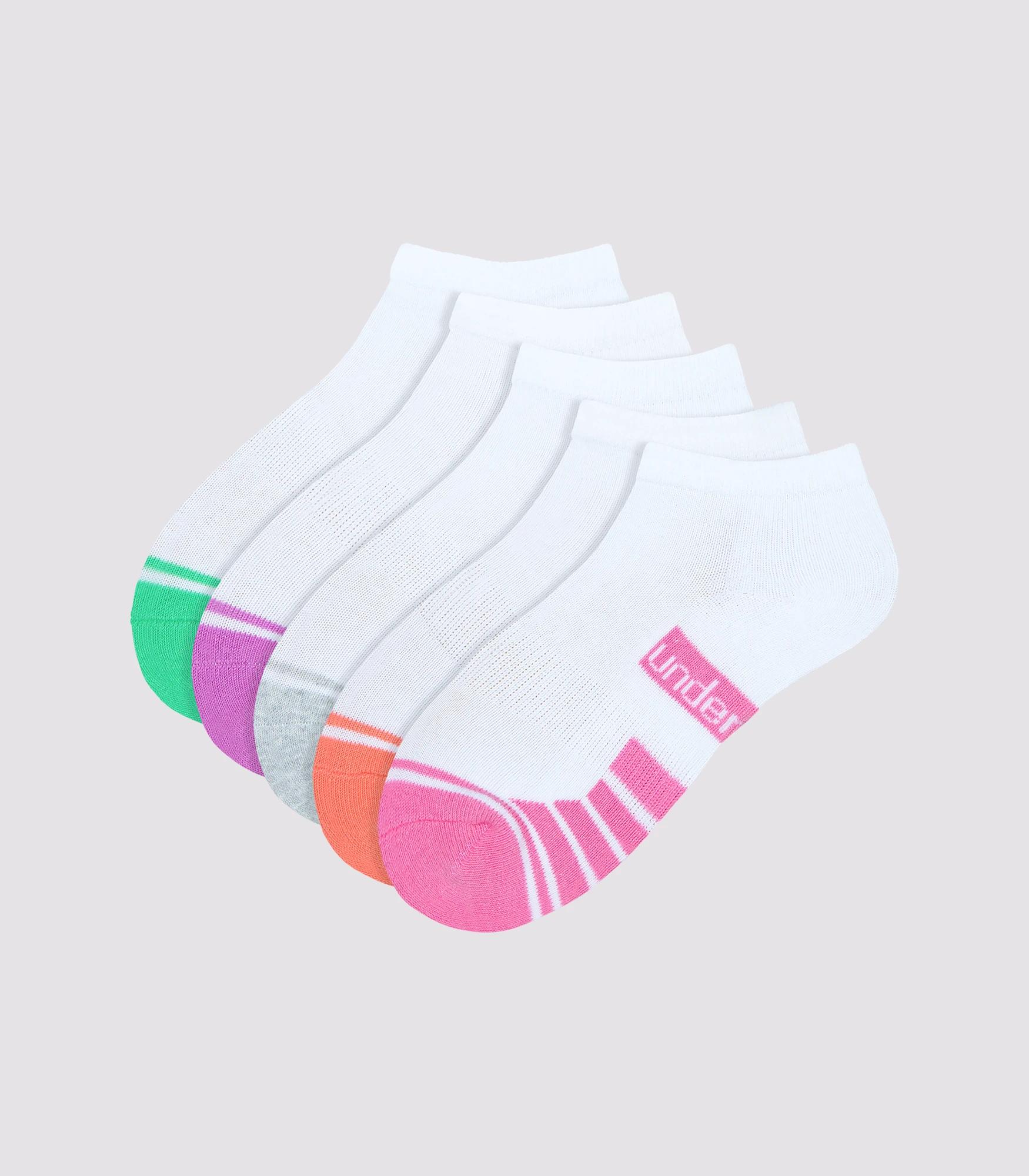 1 Kids Cushioned Sport Low Cut 5 Pack - Underworks WHITE, 1 of 2