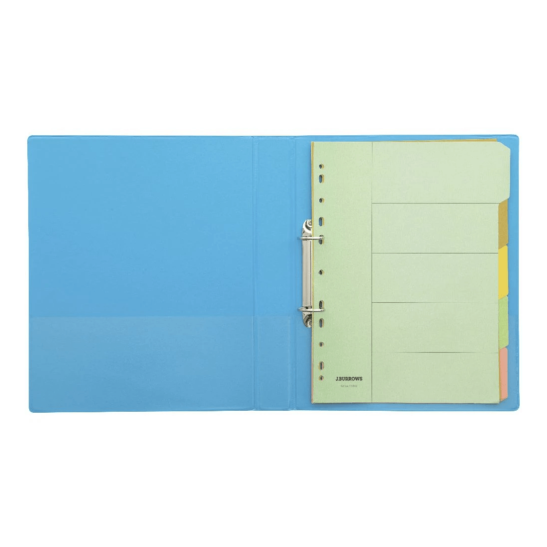 4 J.Burrows Insert Binder A4 2 D-Ring 25mm Light Blue, 4 of 4