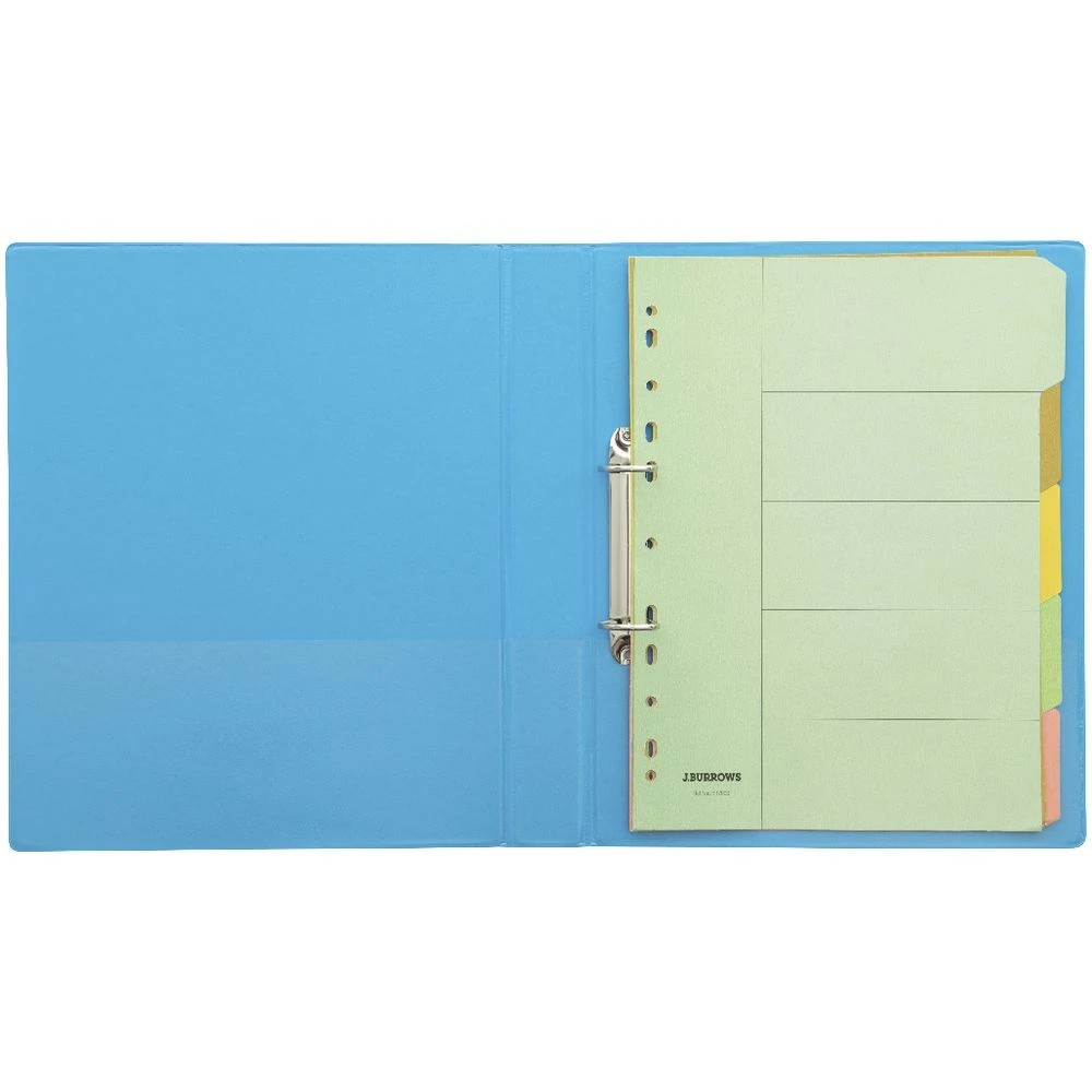 5 J.Burrows Insert Binder A4 2 D-Ring 25mm Light Blue, 5 of 5