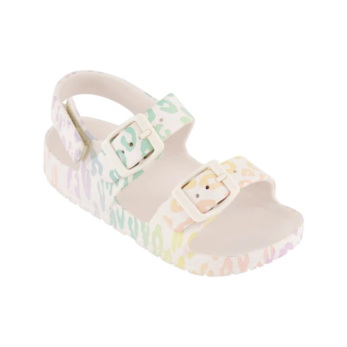 3 Junior Double Strap Slides WHITE OMBRE LEOPARD, 3 of 3