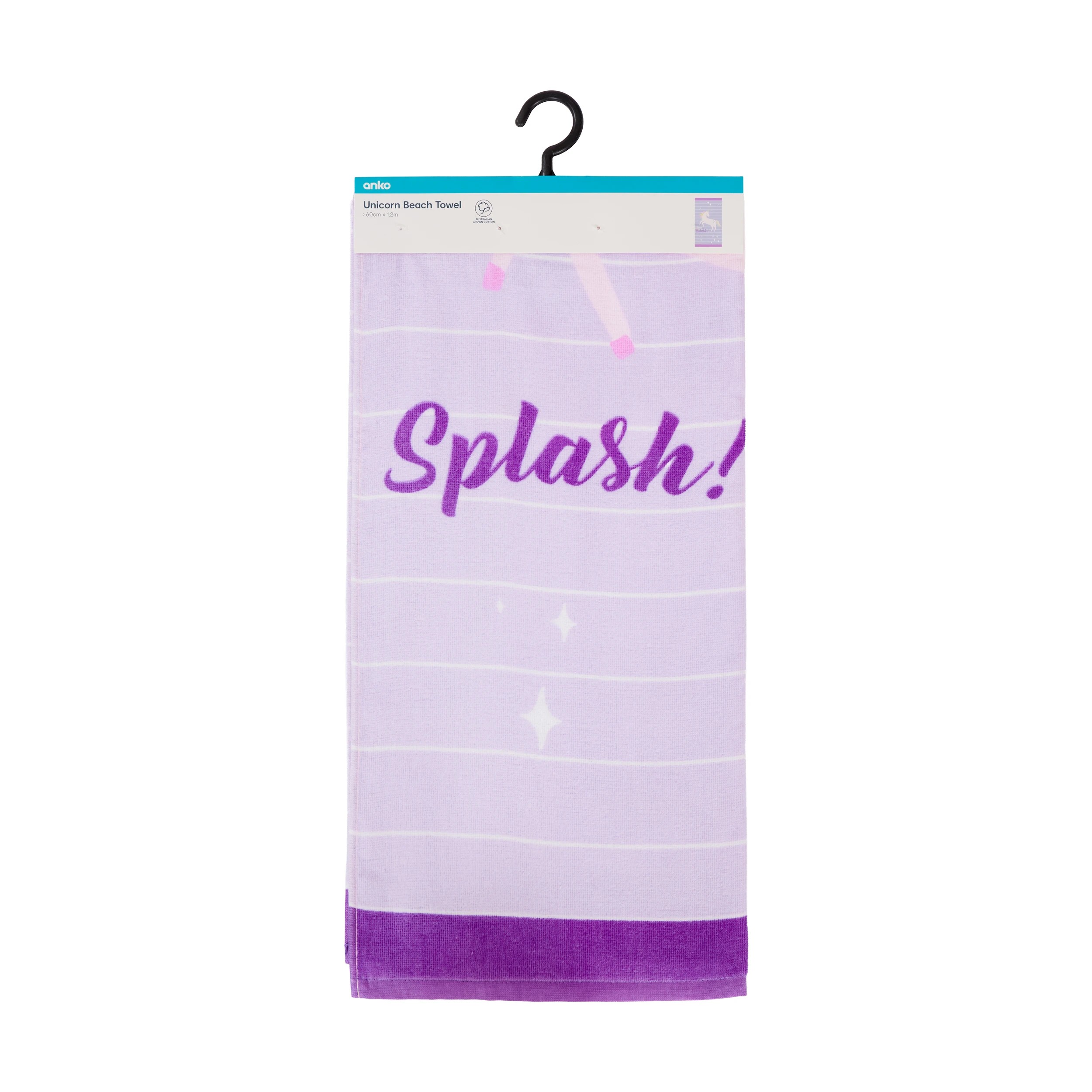 6 Australian Cotton Beach Towel - Unicorn, 6 of 6