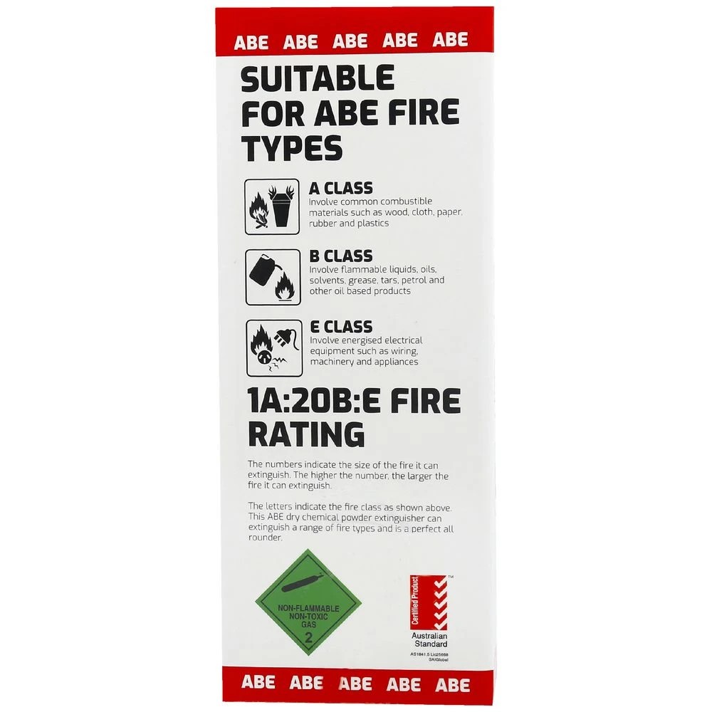 3 Trafalgar ABE Fire Extinguisher 1kg Red, 3 of 7