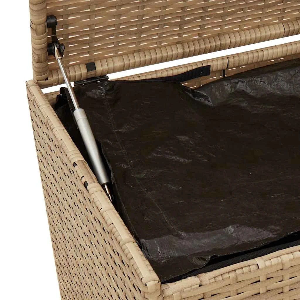 8 vidaXL Outdoor Storage Box on Wheels Modern - Beige, 8 of 9