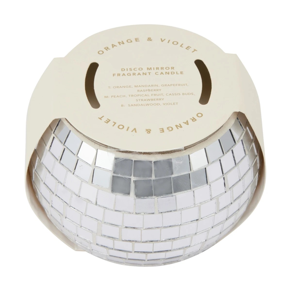 4 Orange and Violet Disco Mirror Fragrant Candle, 4 of 4