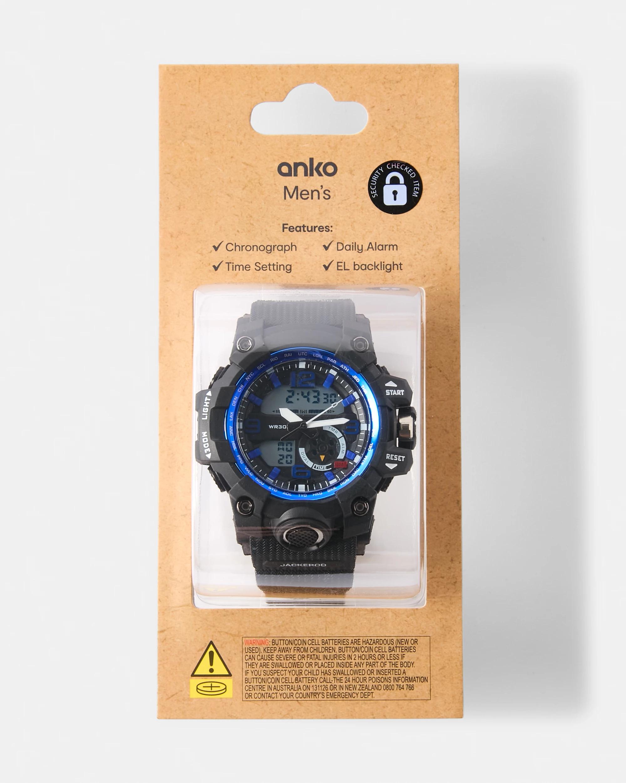 3 Jackaroo Sports Watch - Black Black, 3 of 4