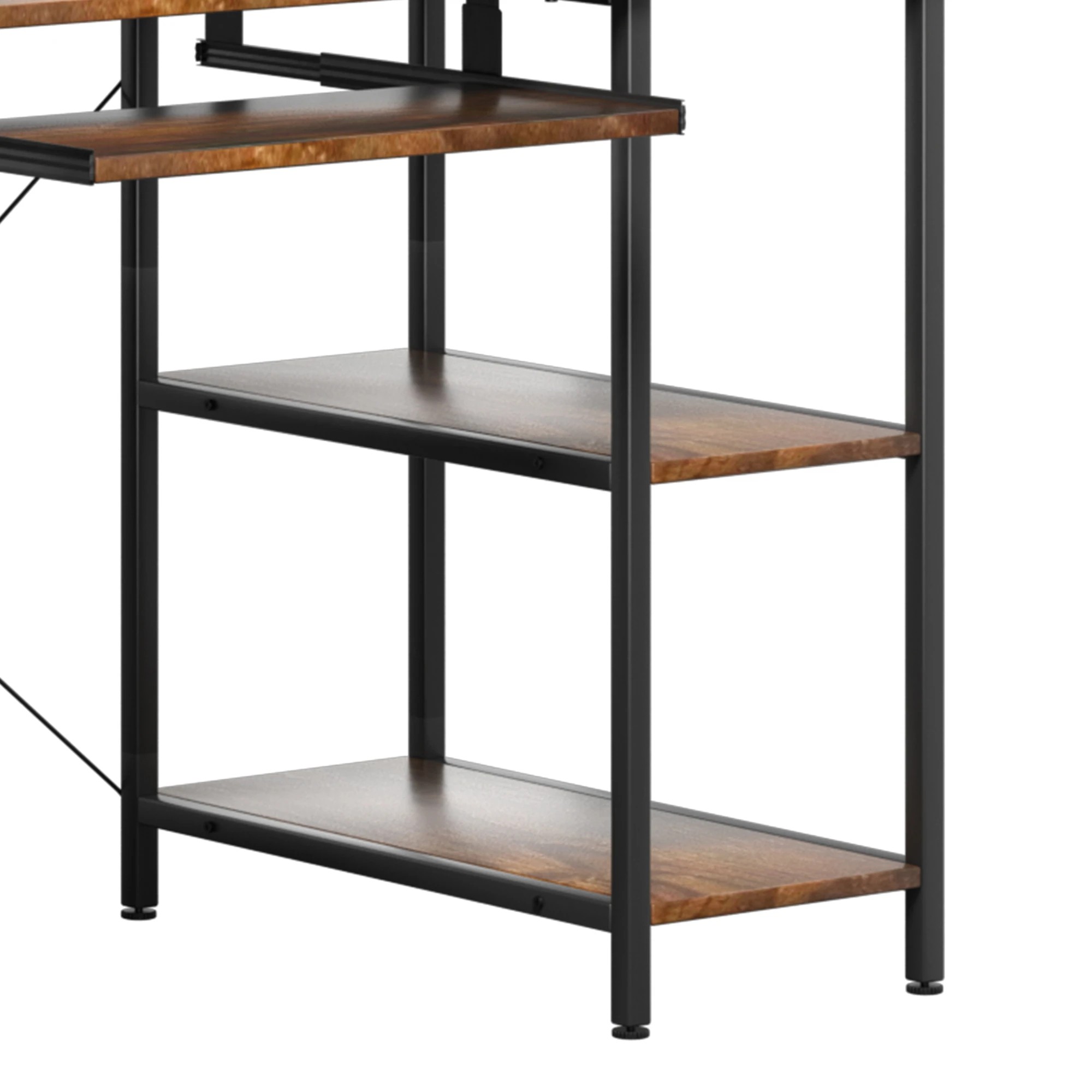 3 Levede Computer Desk 120cm - Brown, 3 of 6