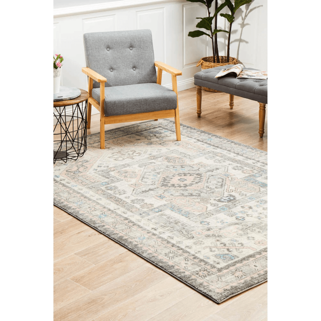 3 Rug Culture Avenue 704 Silver Rug - 10 mm Polypropylene, Power-Loomed (Made in Turkey) - Silver, 3 of 7