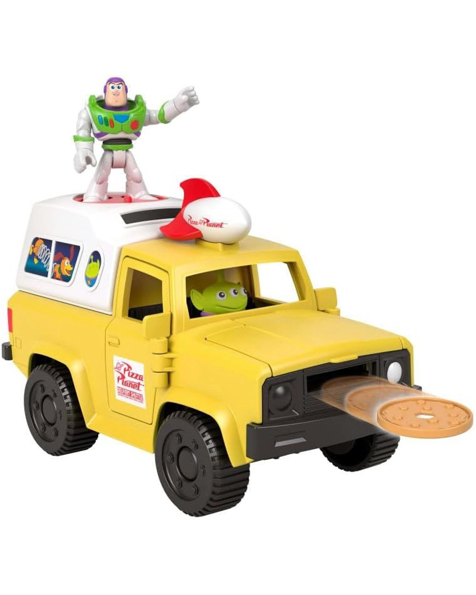 3 Fisher-Price Imaginext Disney Pixar Toy Story Buzz and Pizza Planet Truck Disc Launcher Vehicle, 3 of 10