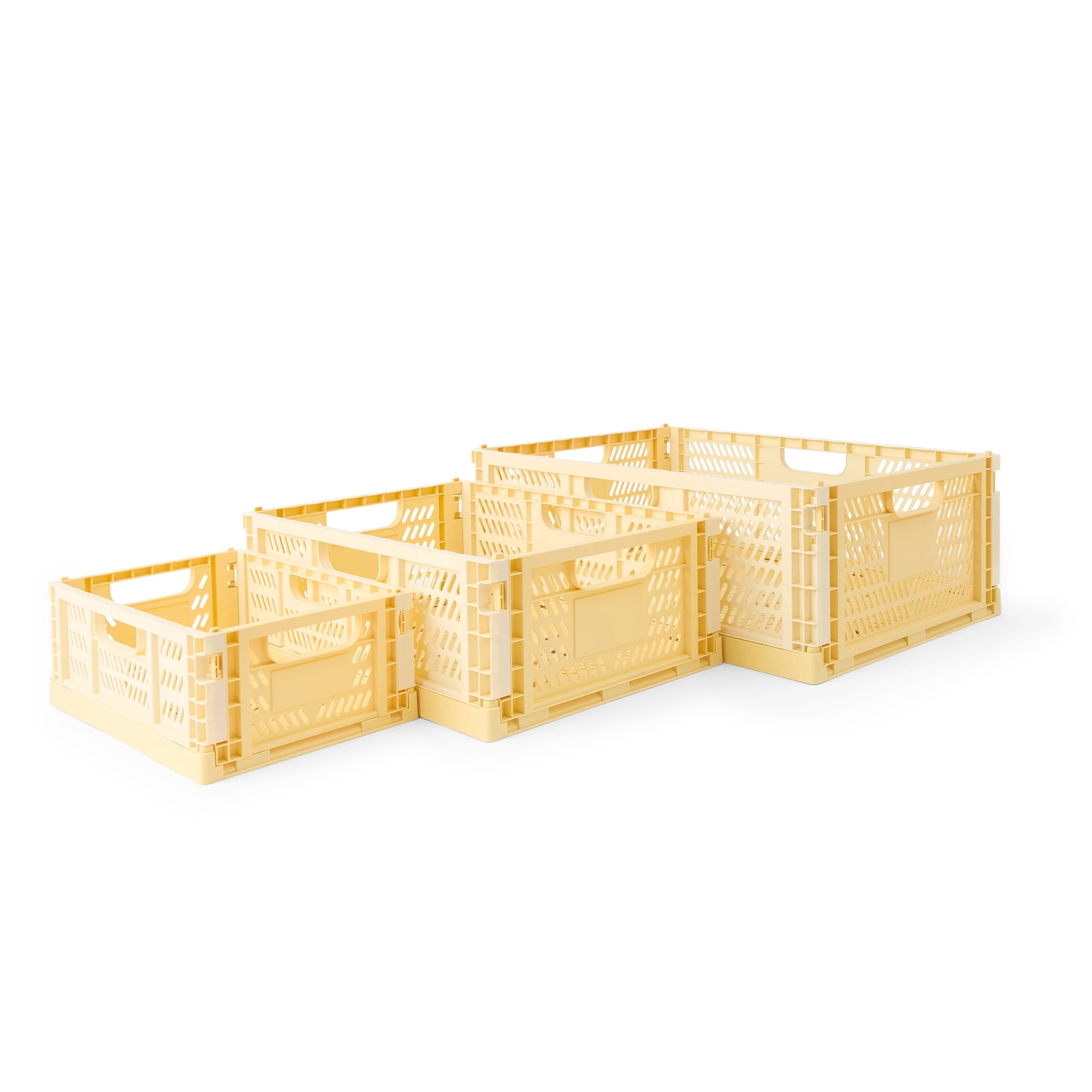 8 30L Collapsible Crate - Large, Yellow, 8 of 8