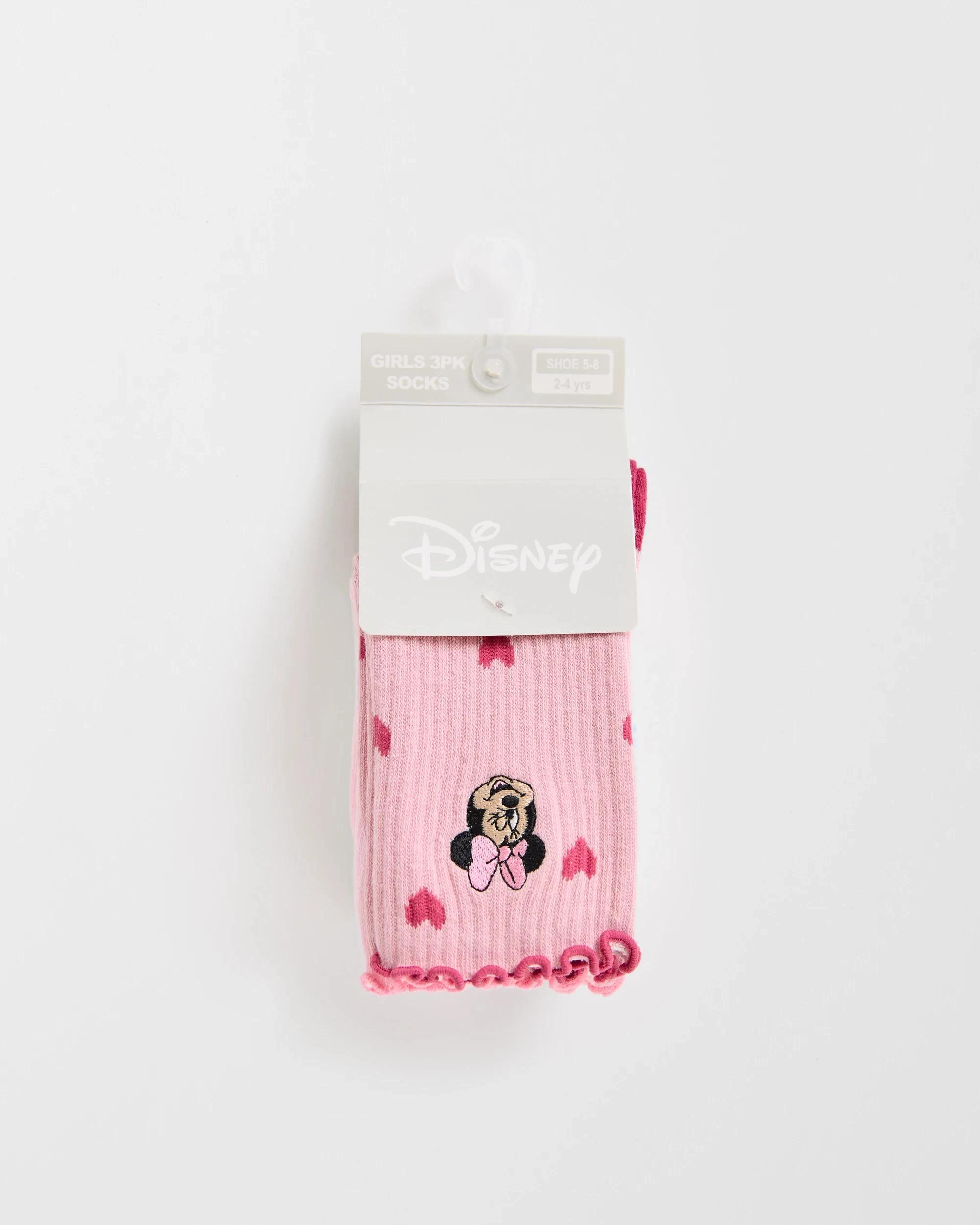 3 Disney Minnie Mouse 3 Pack Girls Crew Socks MINNIE MOUSE, 3 of 3