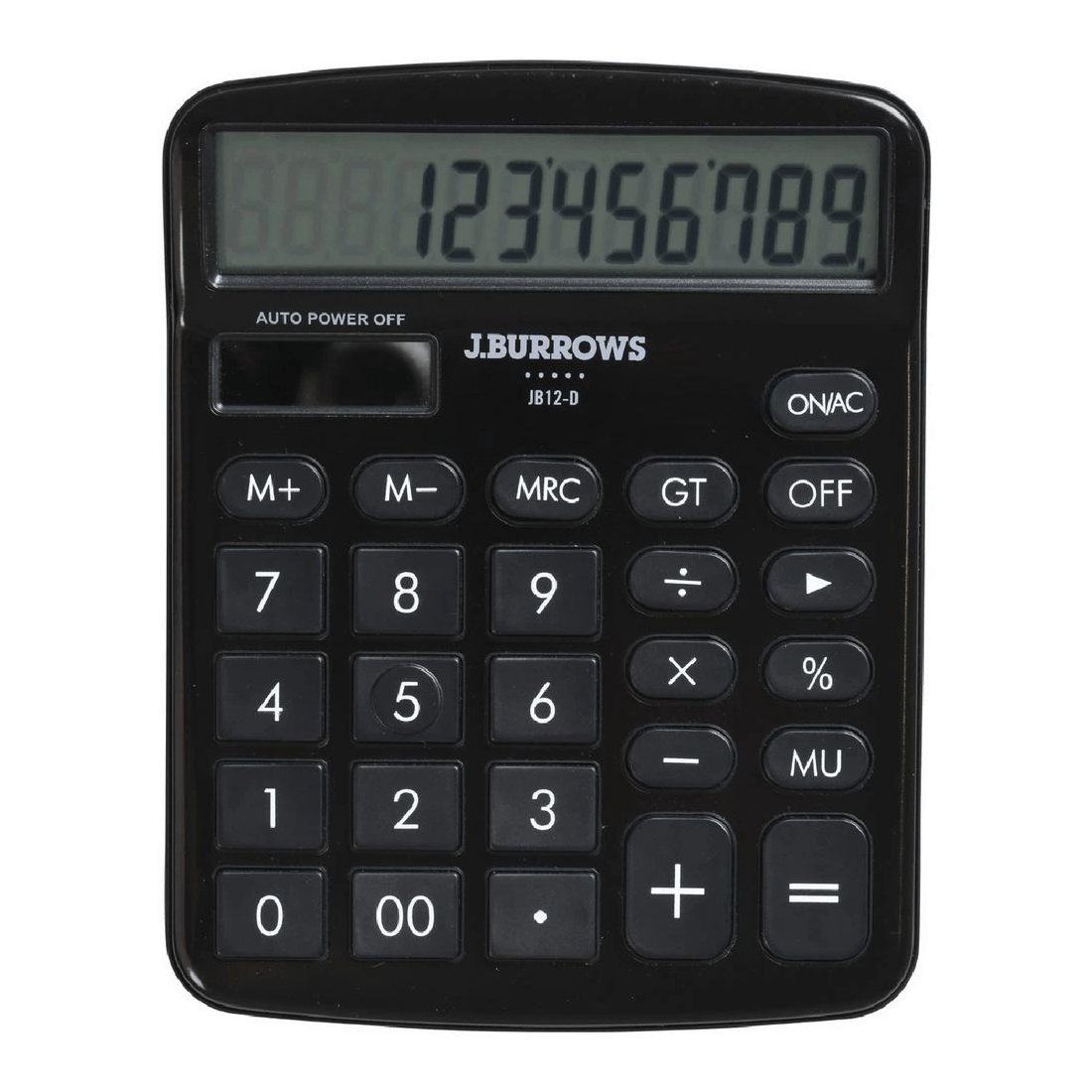 1 J.Burrows 12 Digit Tax Desktop Calculator Black, 1 of 4