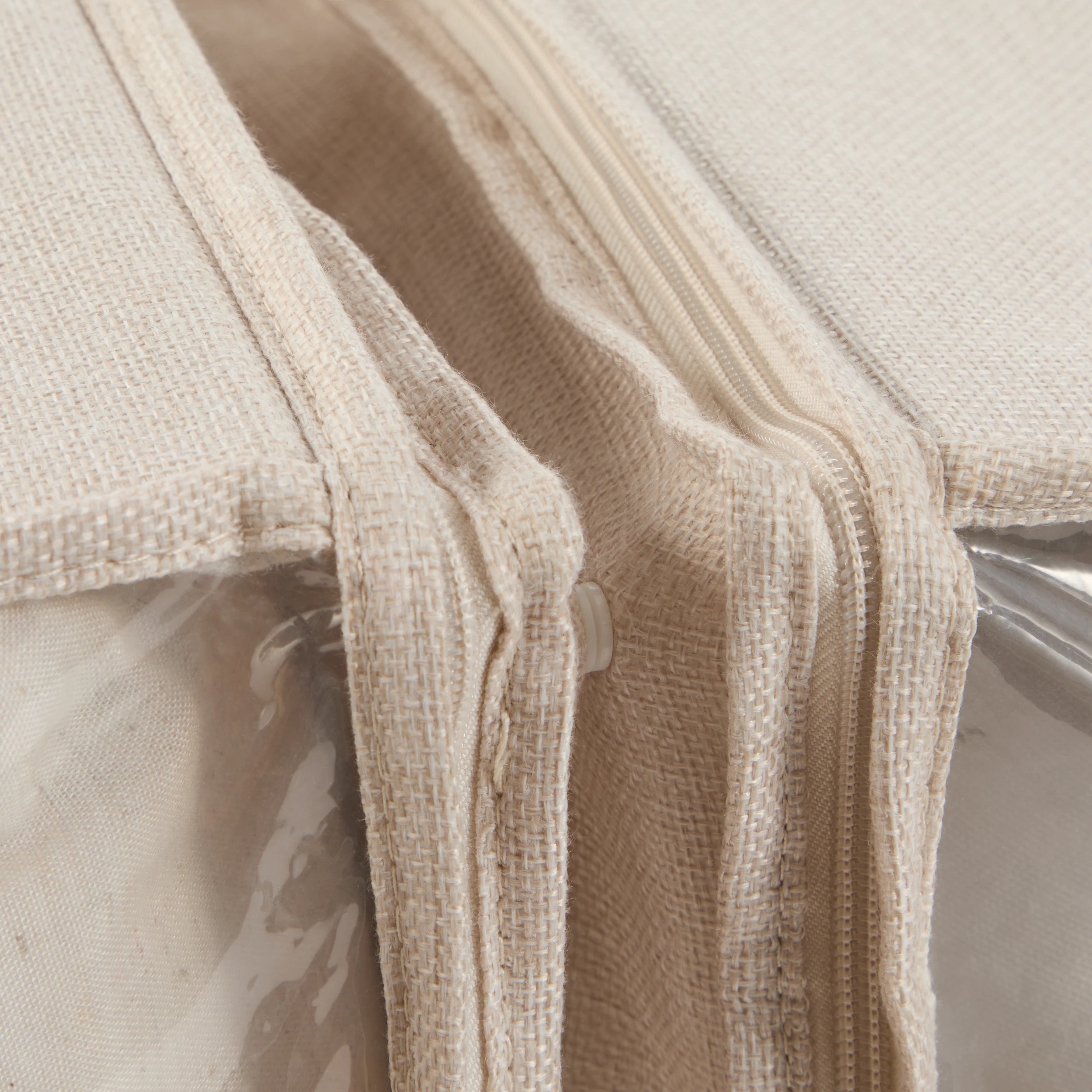 8 Linen Look 2 Section Large Storage Bag, 8 of 9