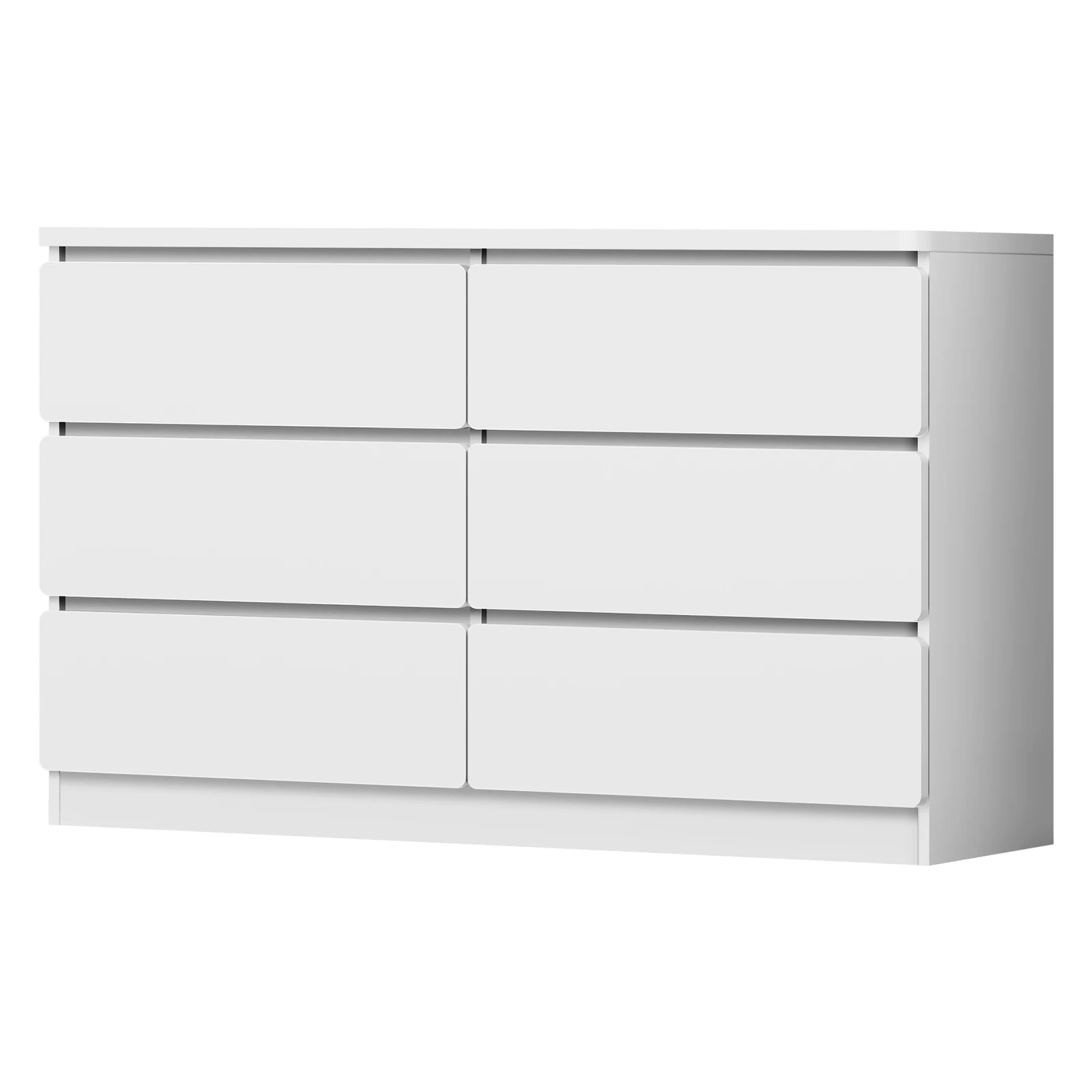 1 Alfordson 6 Chest of Drawers Minimalist Storage Cabinet Dresser - White, 1 of 10