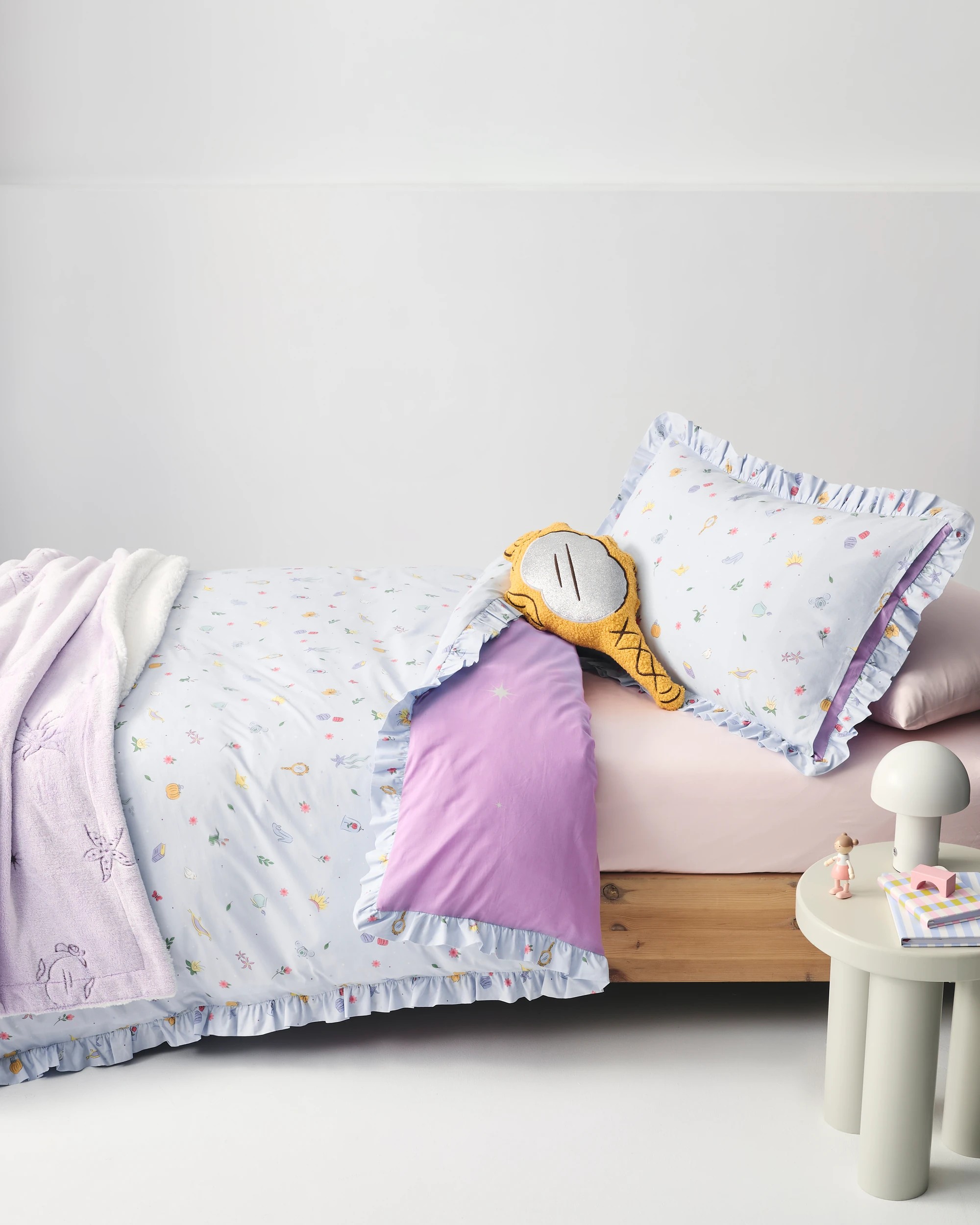 3 Target Disney Princesses Reversible Cotton Quilt Cover Set - Queen Bed - Purple, 3 of 9