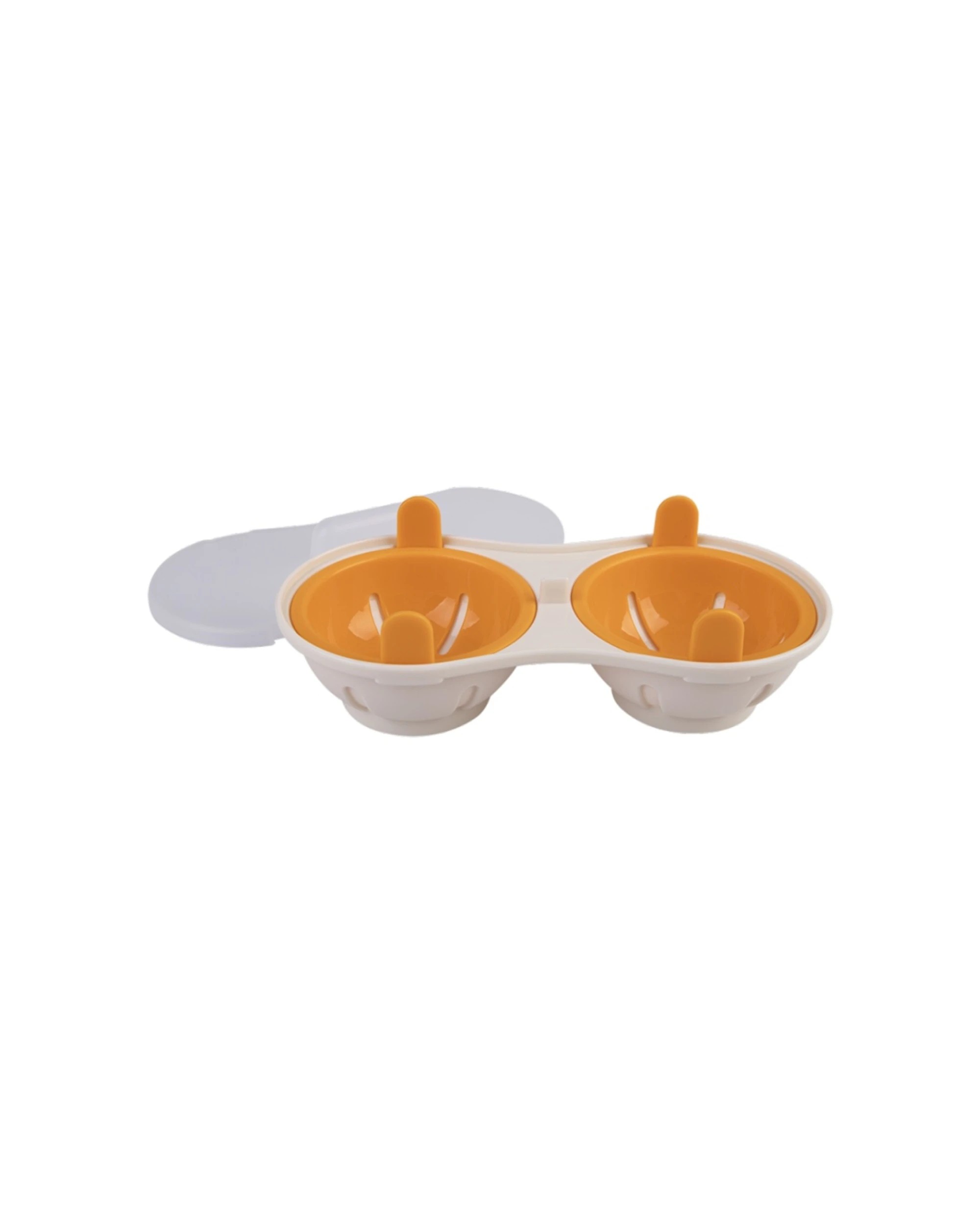 5 Appetito Microwave Double Egg Poacher Non Stick Surface Kitchen Tool - Orange, 5 of 6