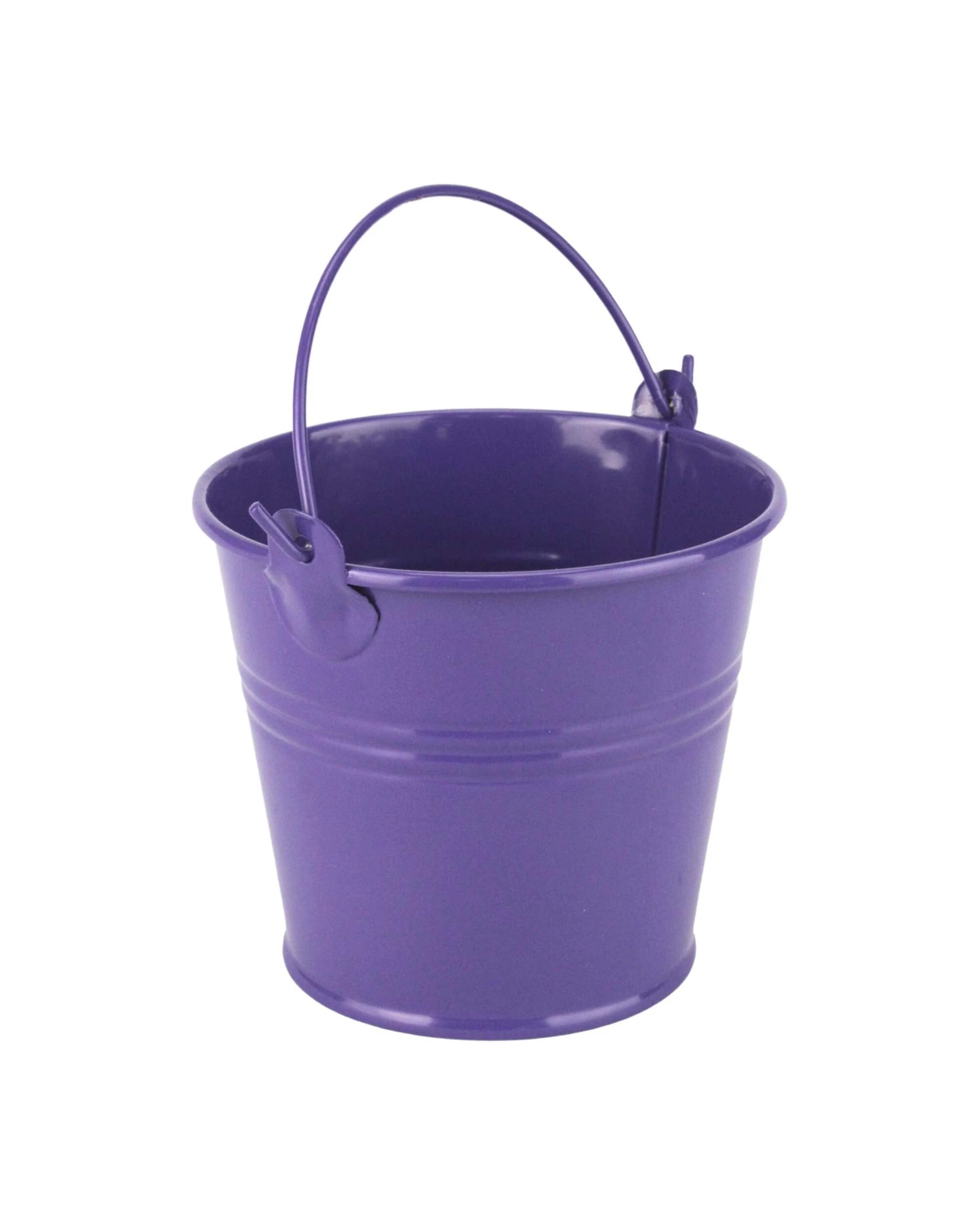 1 Partyrama Small Metal Favour Bucket 7cm - Purple, 1 of 2