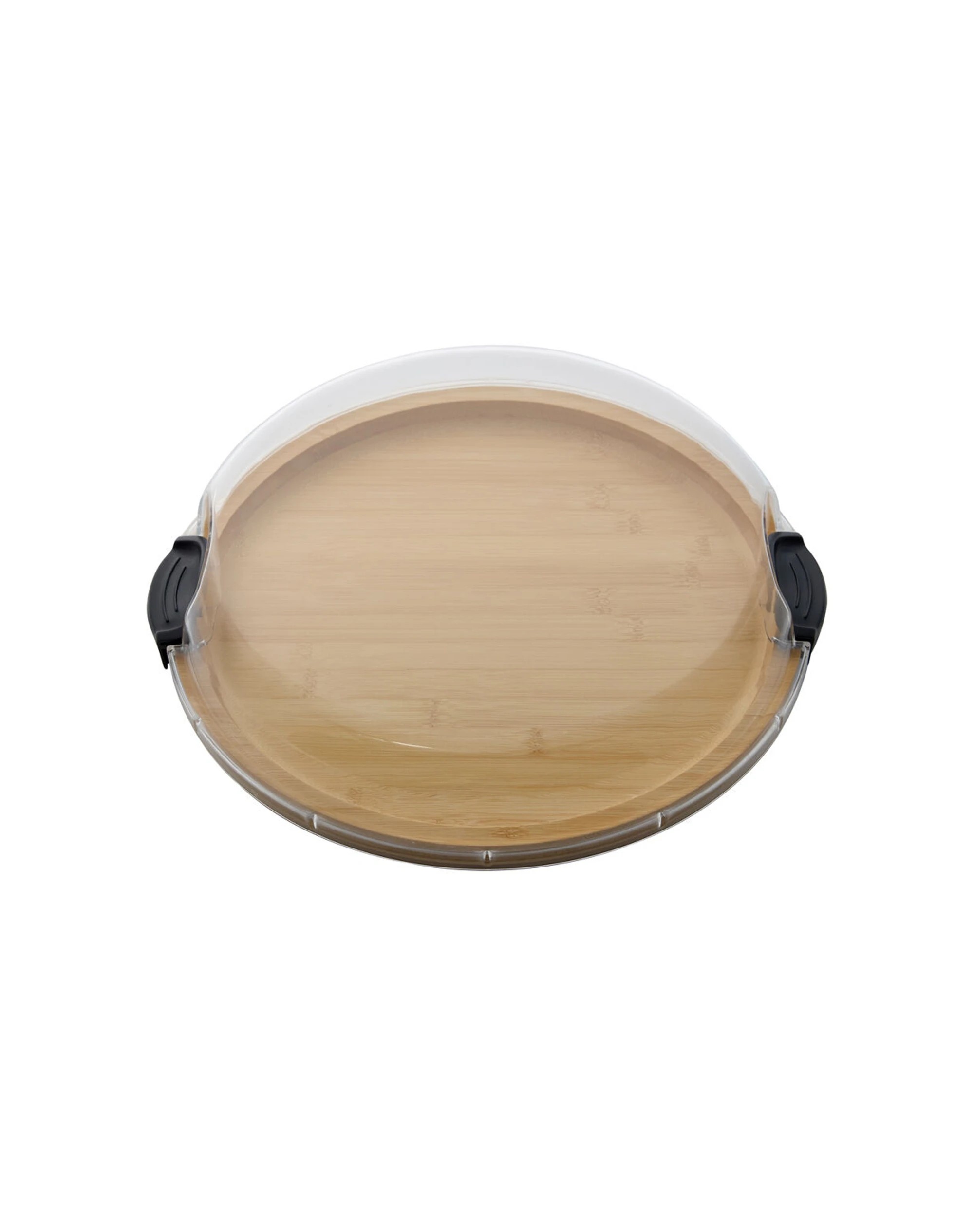1 Farberware Build-a-Board Bamboo Round Snacking Board With Lid 35.5cm - Natural, 1 of 4